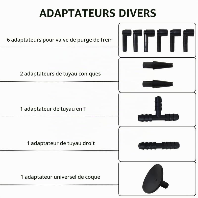 CCLIFE Purgeur Frein Pompe à Vide Liquide Auto Moto