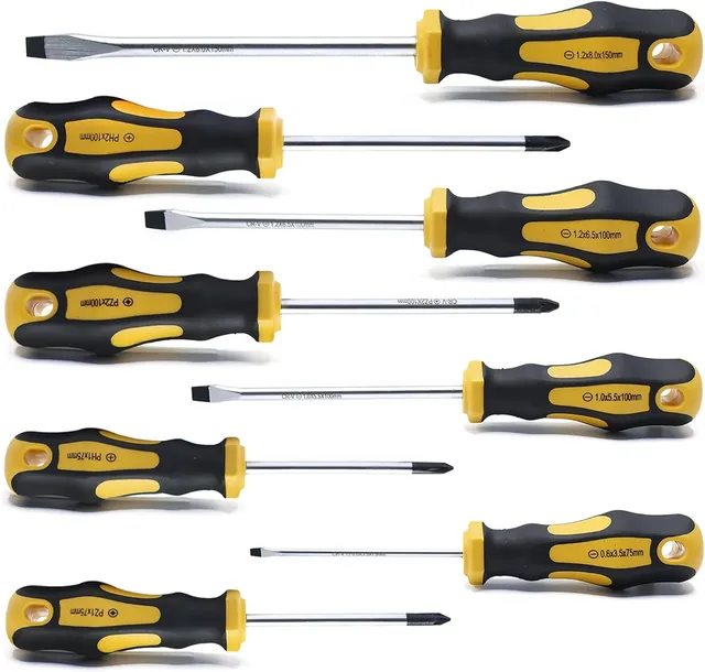 CCLIFE Screwdriver Sets jeu tournevis aimanté 8 pcs PH PZ SL