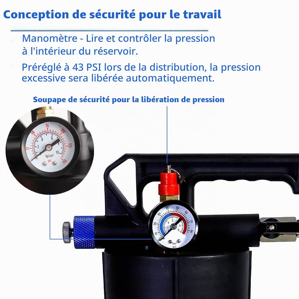 CCLIFE Pompe Remplissage Huile Boîte 10L 15 Adaptateurs