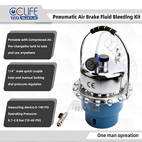 CCLIFE Brake System Tools Purgeur Frein Pneumatique 5 L