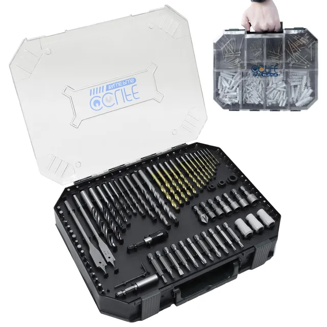 CCLIFE DIY Tools Coffret Forets 400 Pièces HSS Titane