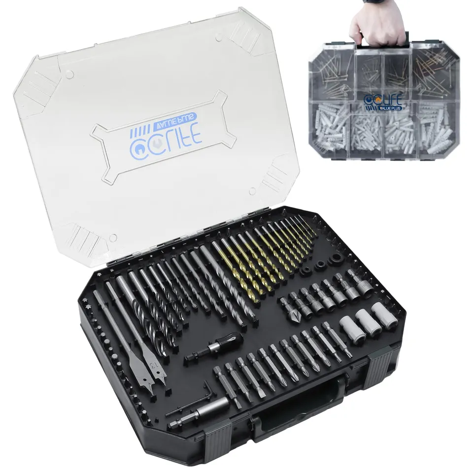 CCLIFE DIY Tools Coffret Forets 400 Pièces HSS Titane
