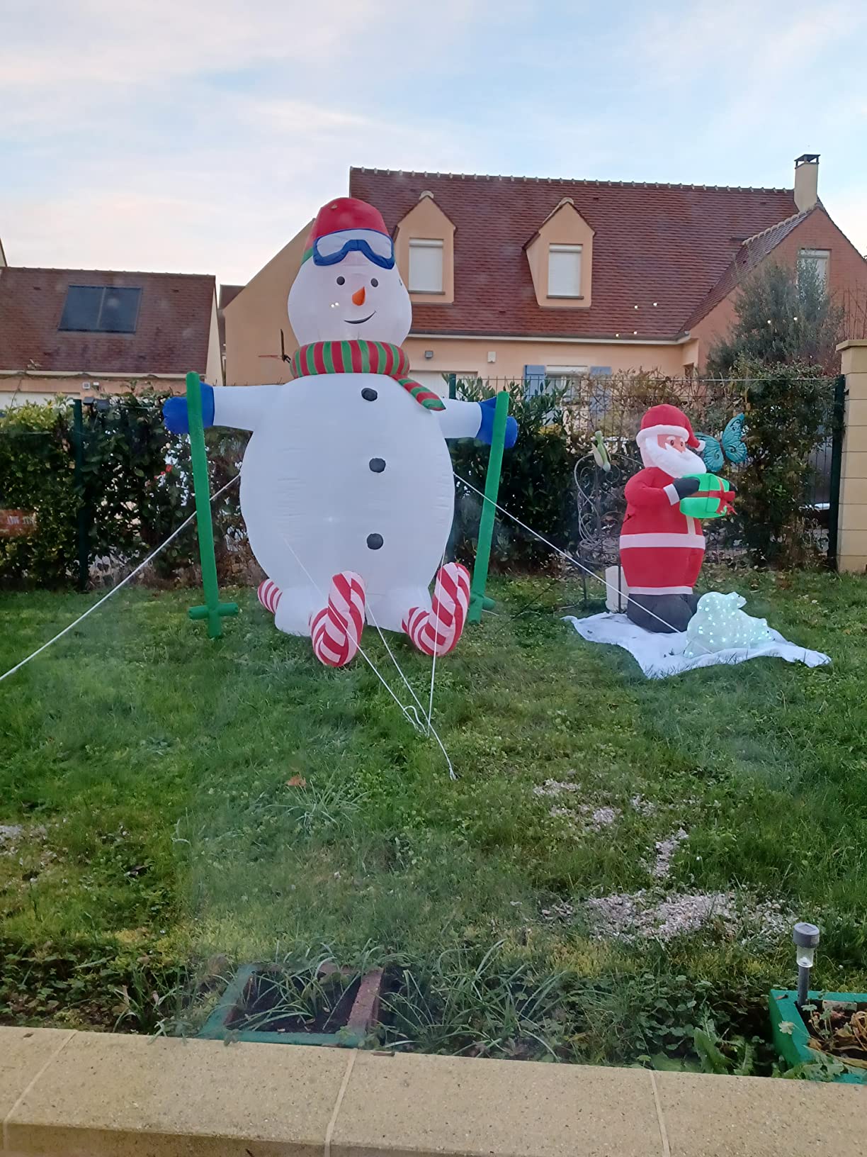 CCLIFE DIY Tools Chien Gonflable Décoration Noël LED 180cm