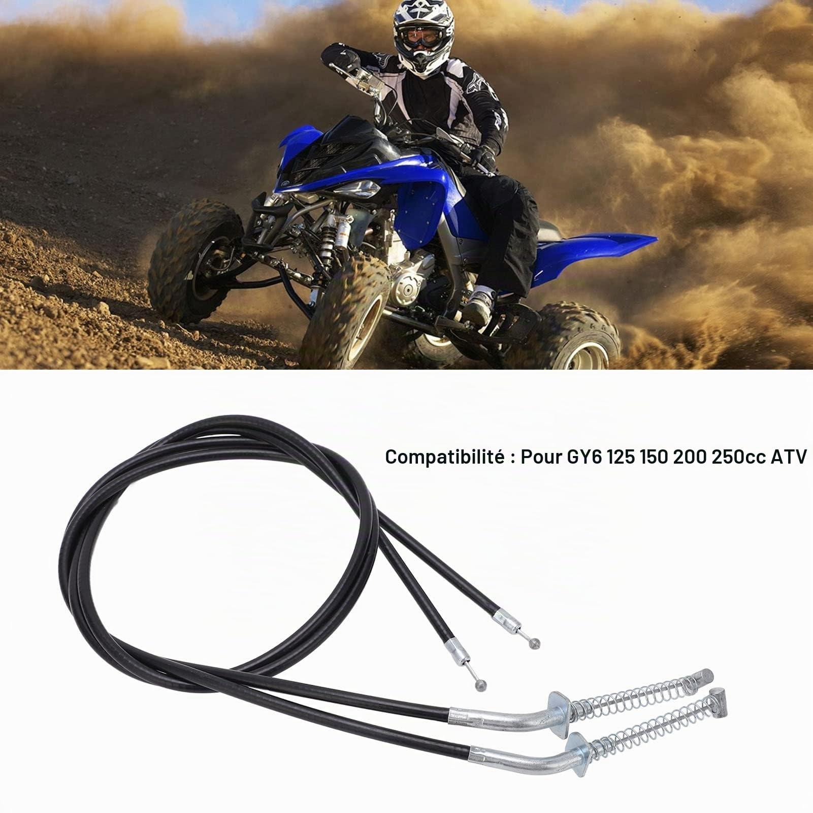OUKENS Accessoires moto câbles frein avant ATV GY6 lot 2