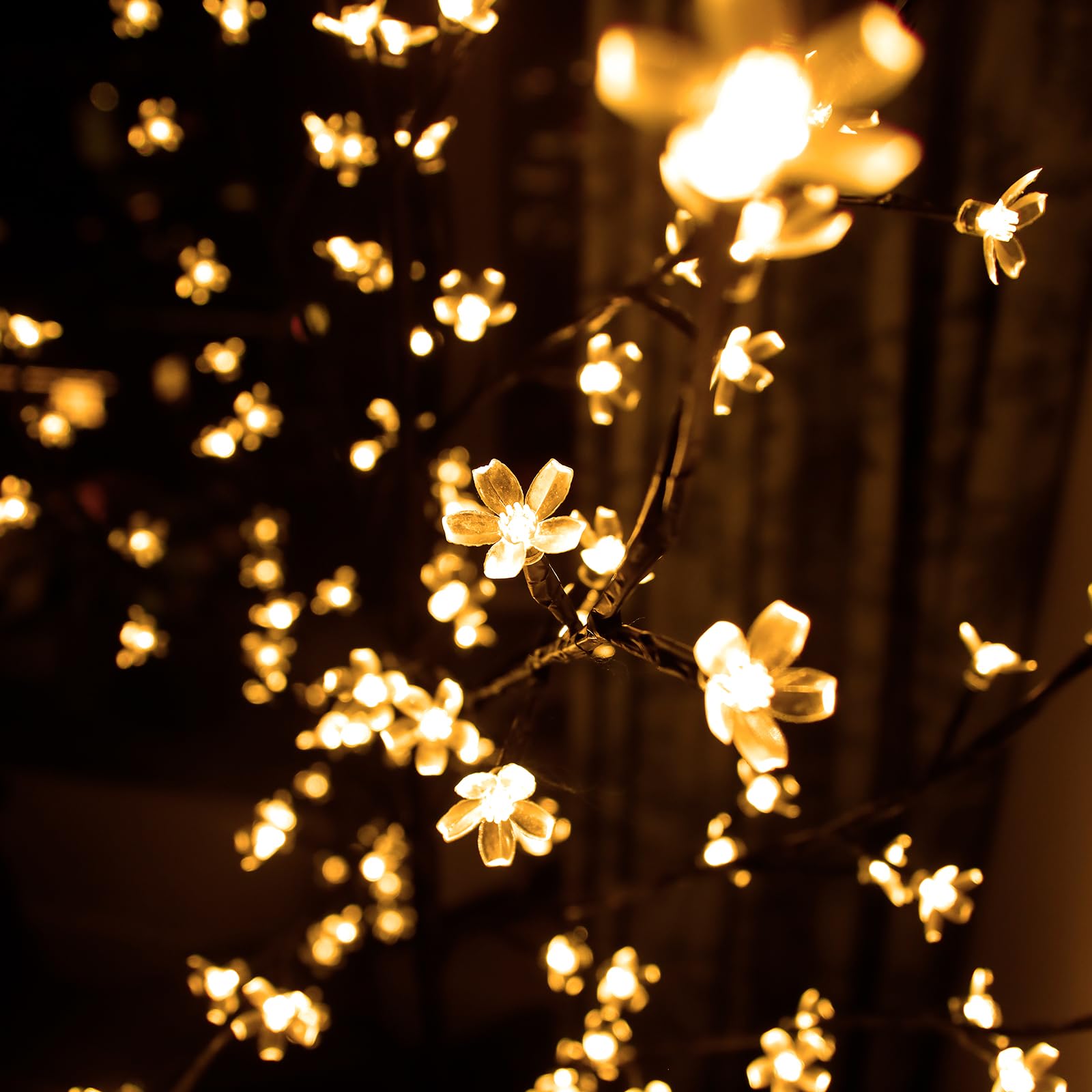 CCLIFE Arbre Cerisier LED 150 cm 150 LED blanc chaud