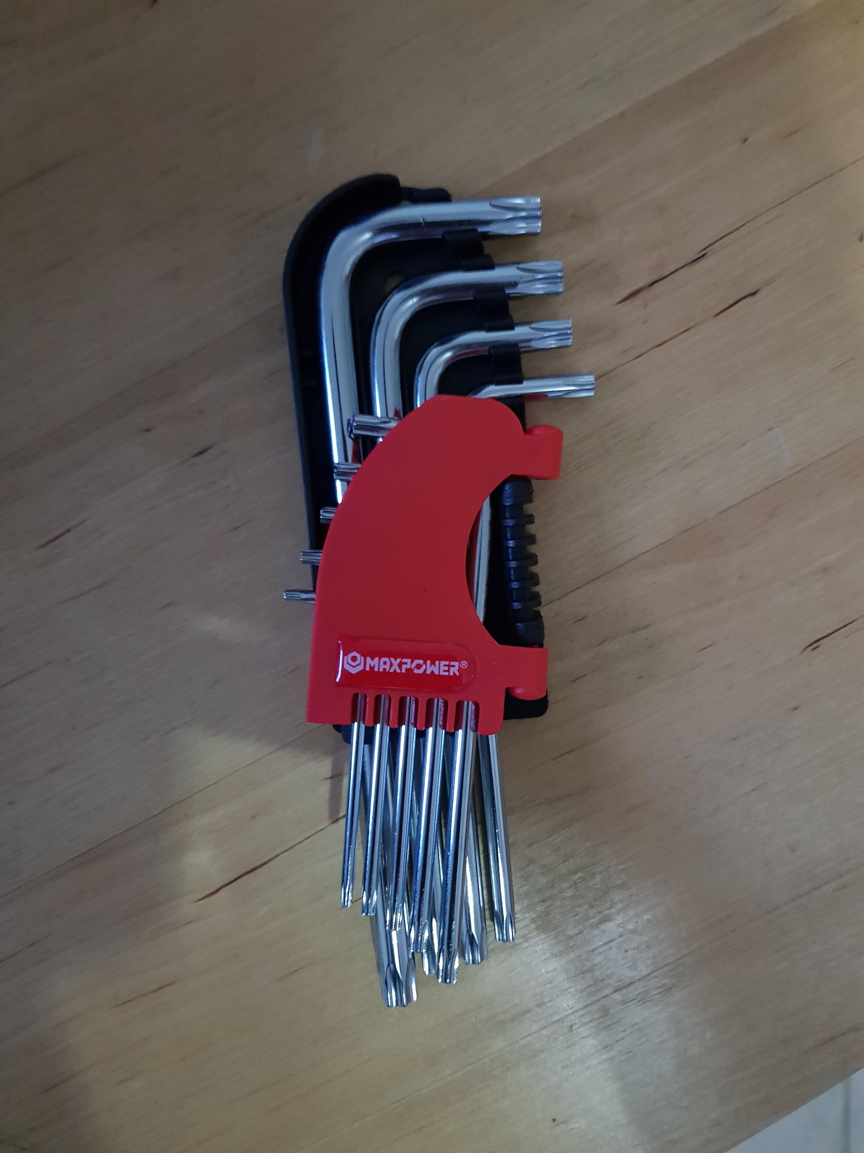 MaxPower Clé jeu 9 clés allen torx percées 1,5-10mm