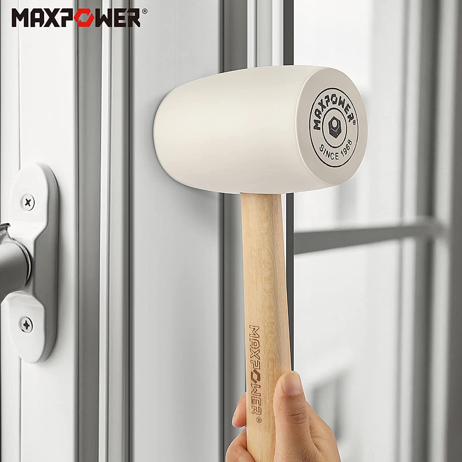 MaxPower Outils de frappe maillet blanc 355 mm 680 g