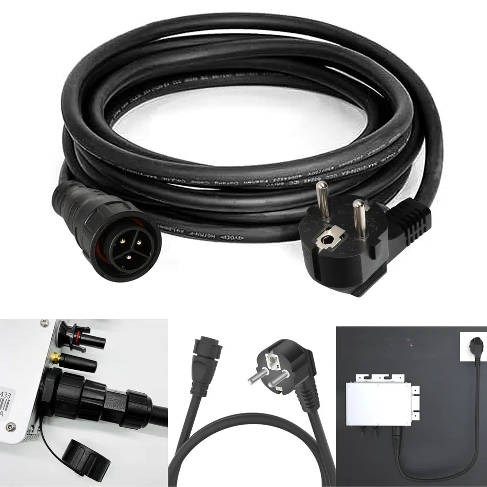Jadeshay câble solaire AC 3x0,75 mm² 5 m WVC-300/350W