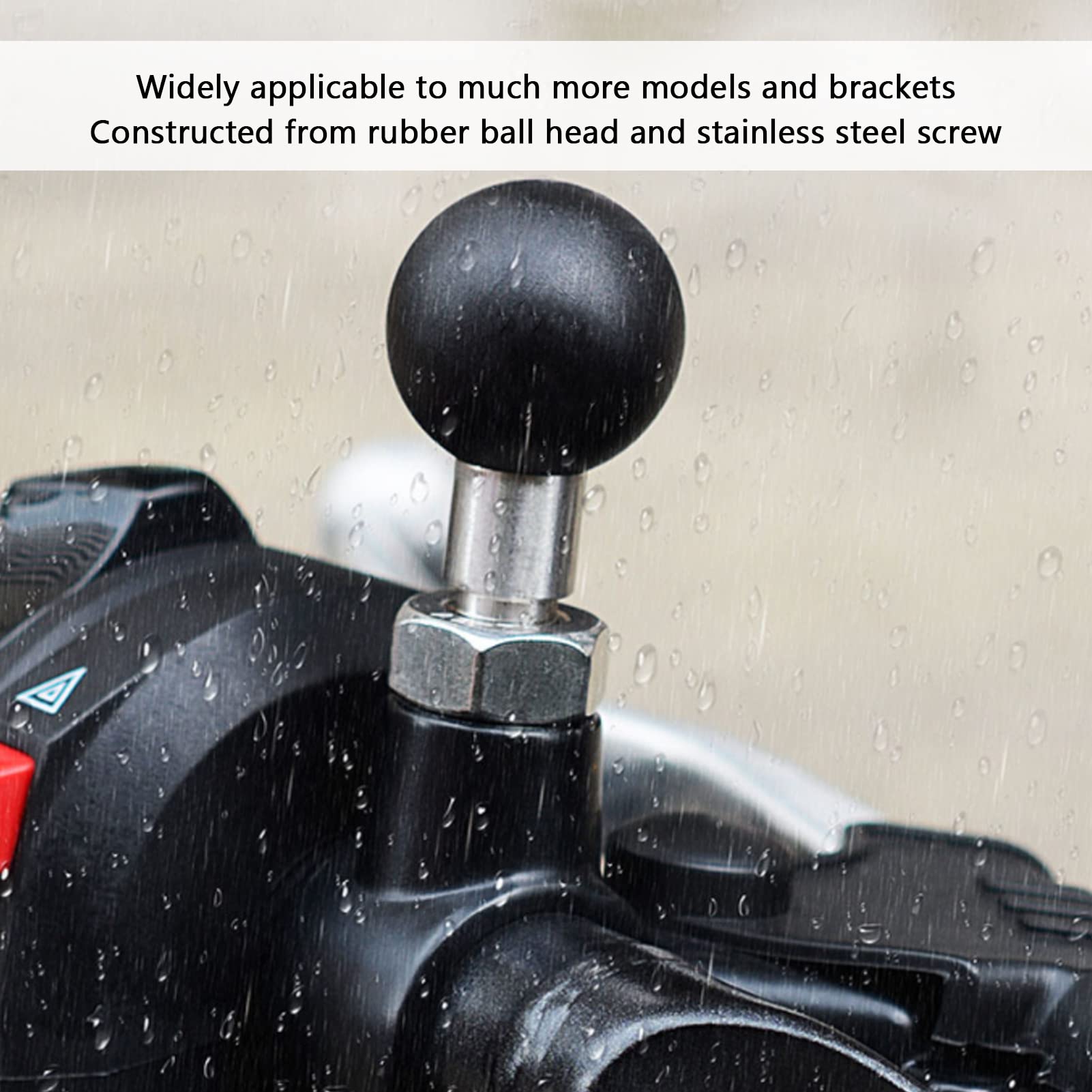OUKENS Support boule rétroviseur moto M10x1,25 inox