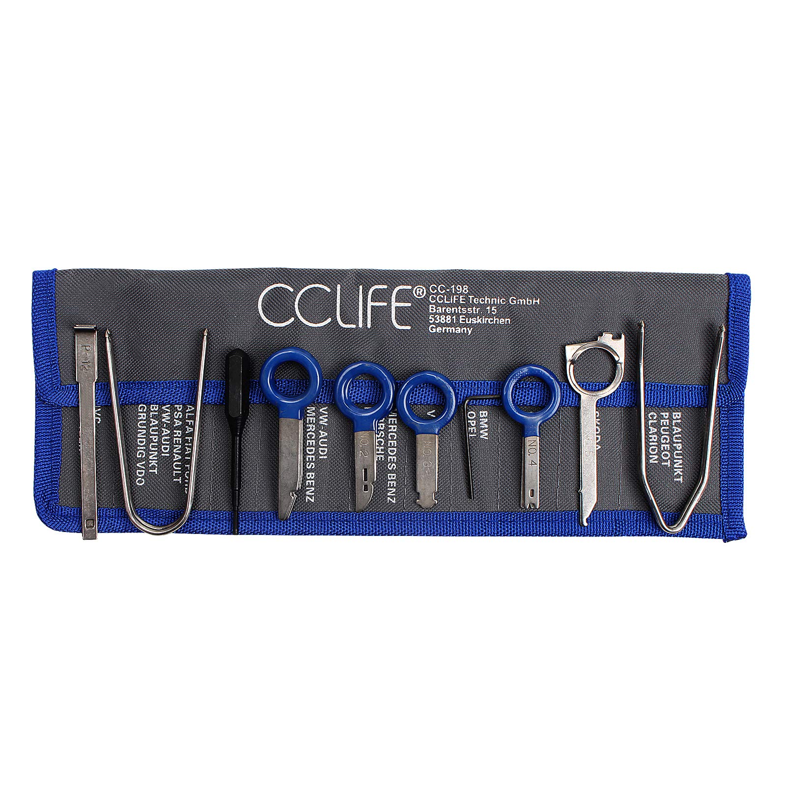CCLIFE Auto Trim Panel Remover kit autoradio 20 pièces inox