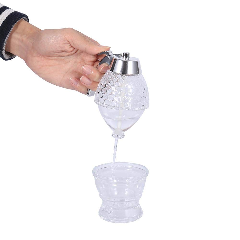 Jadeshay distributeur miel 200 ml acrylique transparent