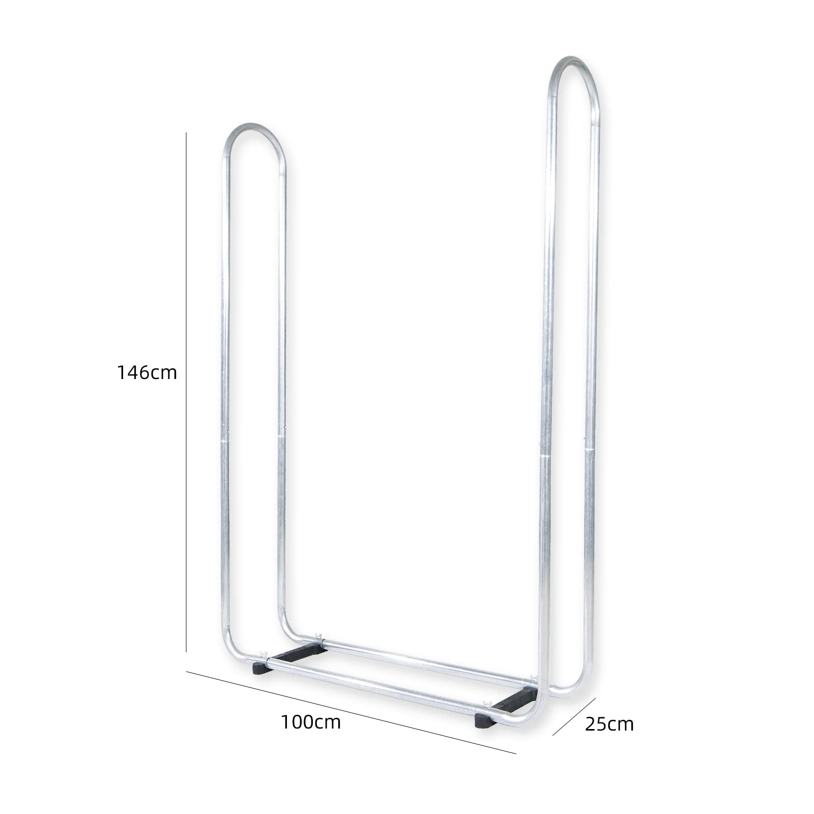 CCLIFE Range-bûches extérieur métal bois 25-40 cm
