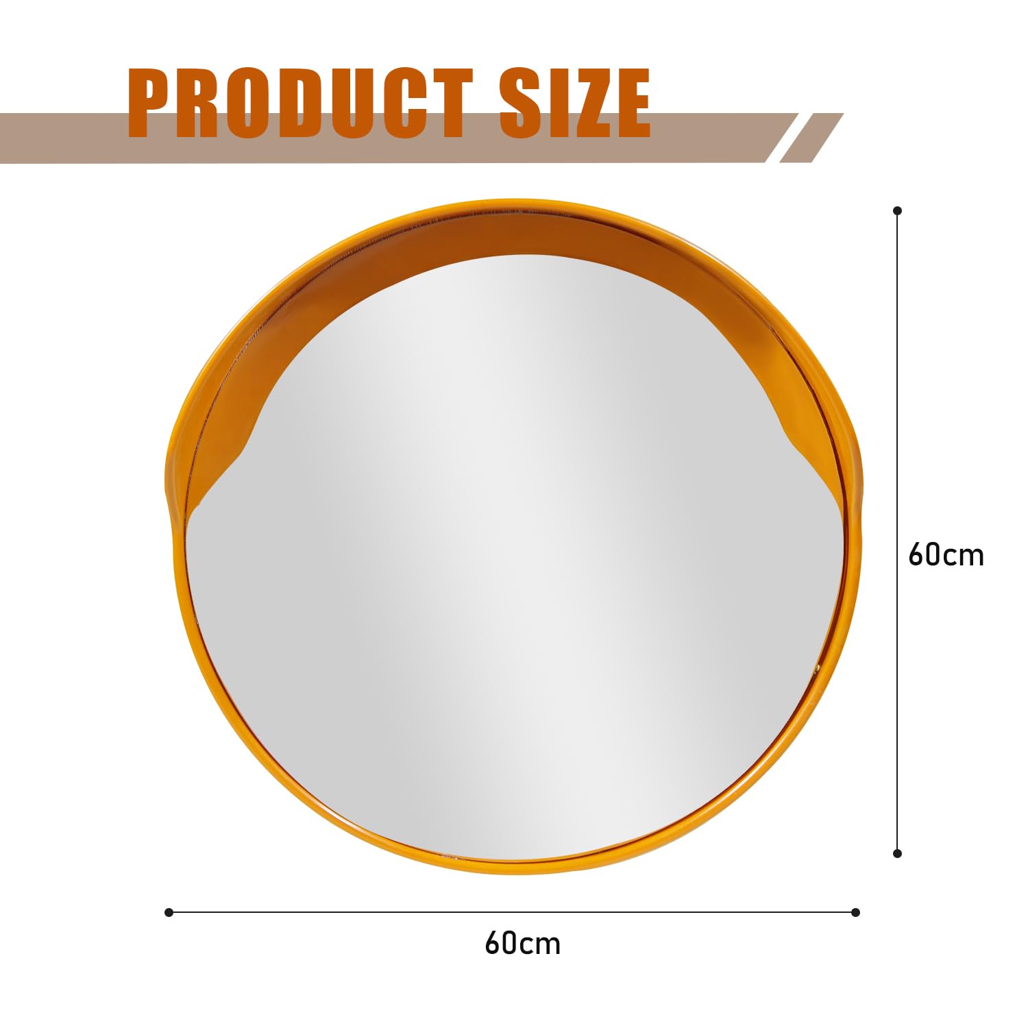 CCLIFE Miroir convexe circulation 60 cm grand angle garage