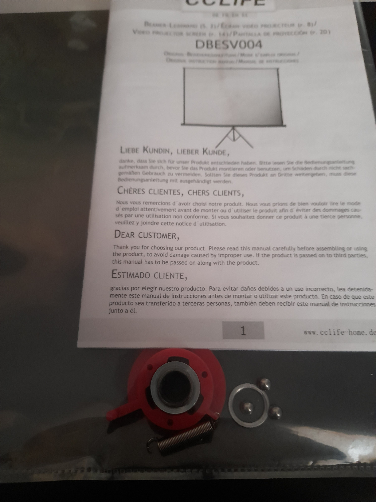 CCLIFE DIY Tools Écran Vidéoprojecteur Trépied 178x178cm 100"
