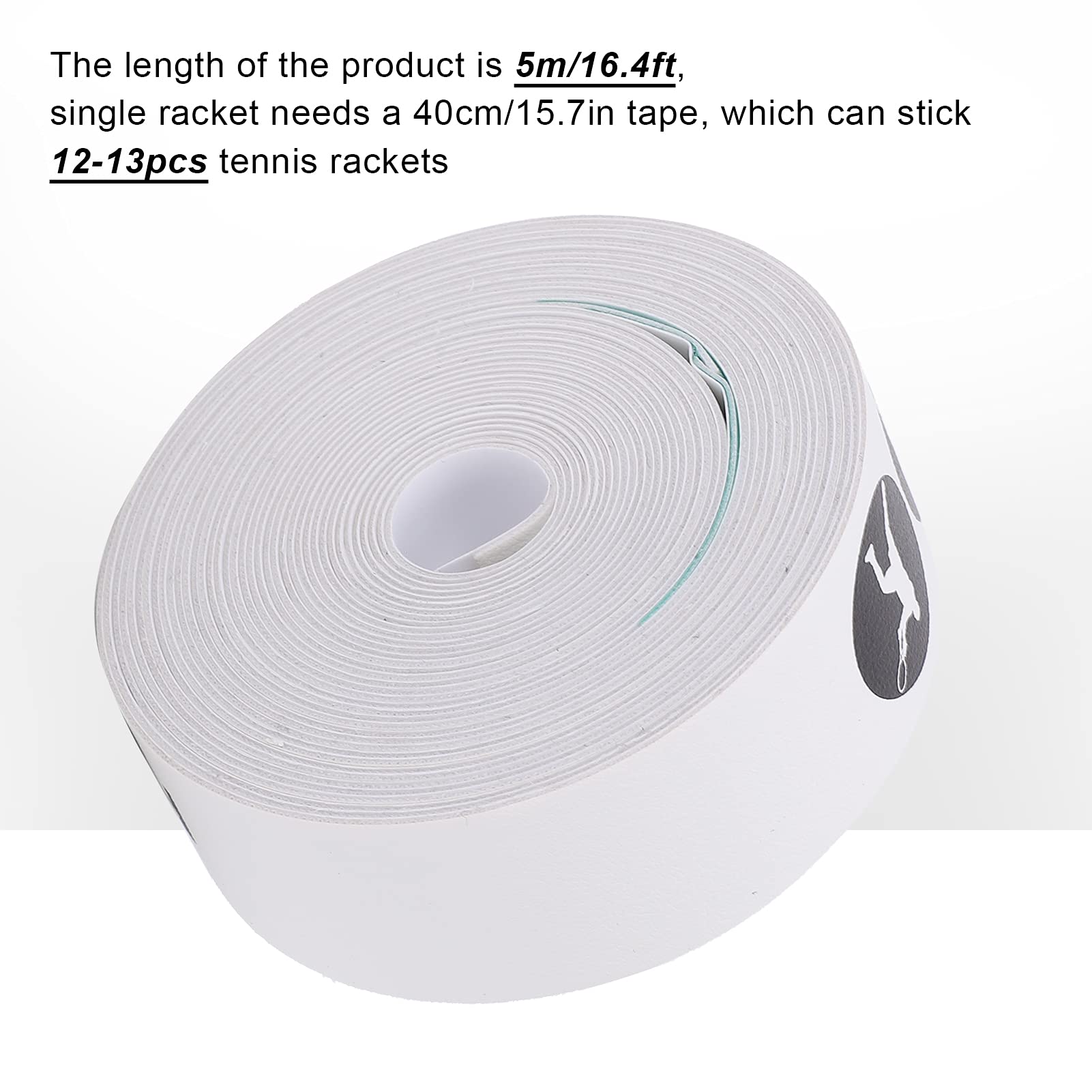 OUKENS Sports et loisirs bande raquette tennis PU 5 m blanc