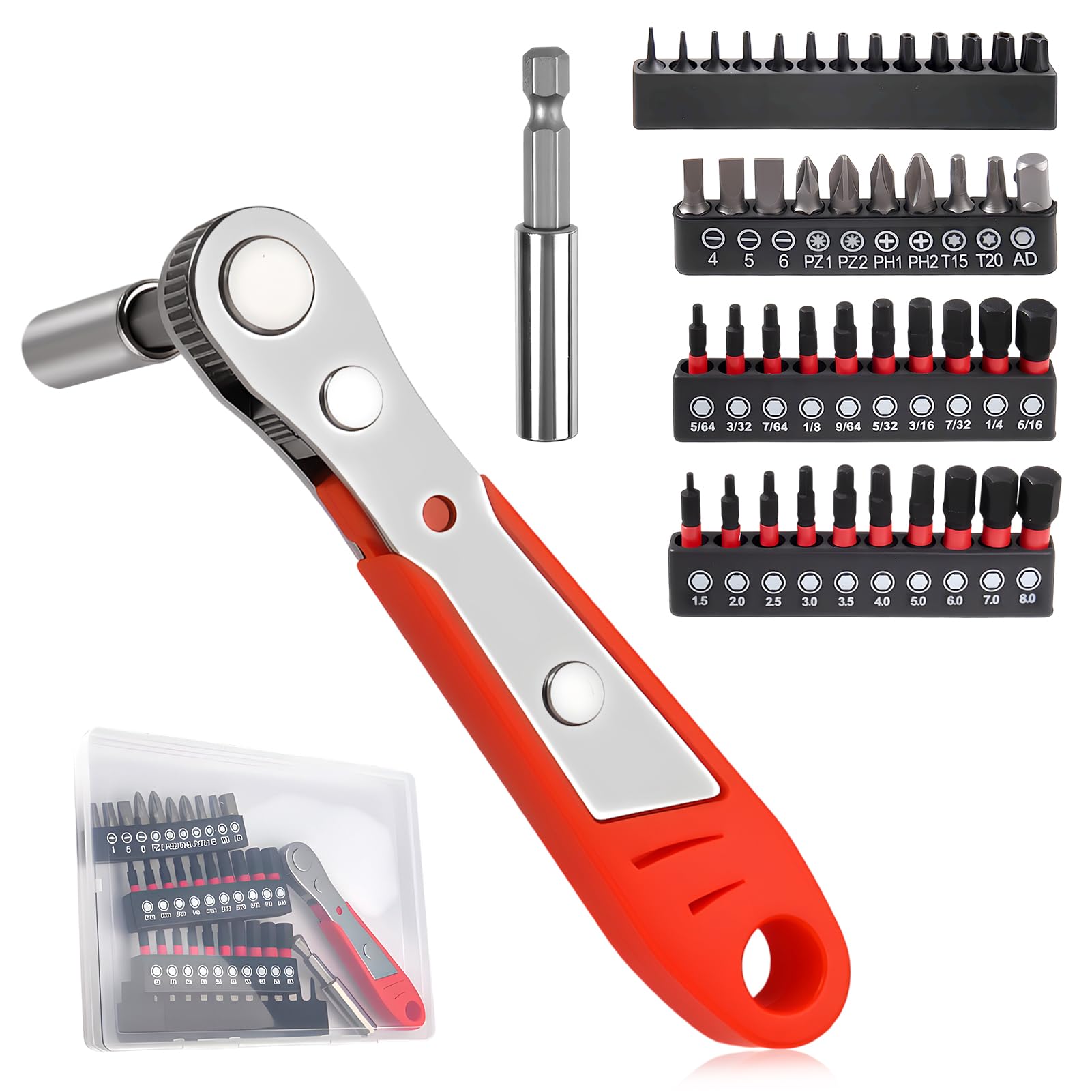 LEONTOOL Tournevis angle droit 17 pièces 36 dents