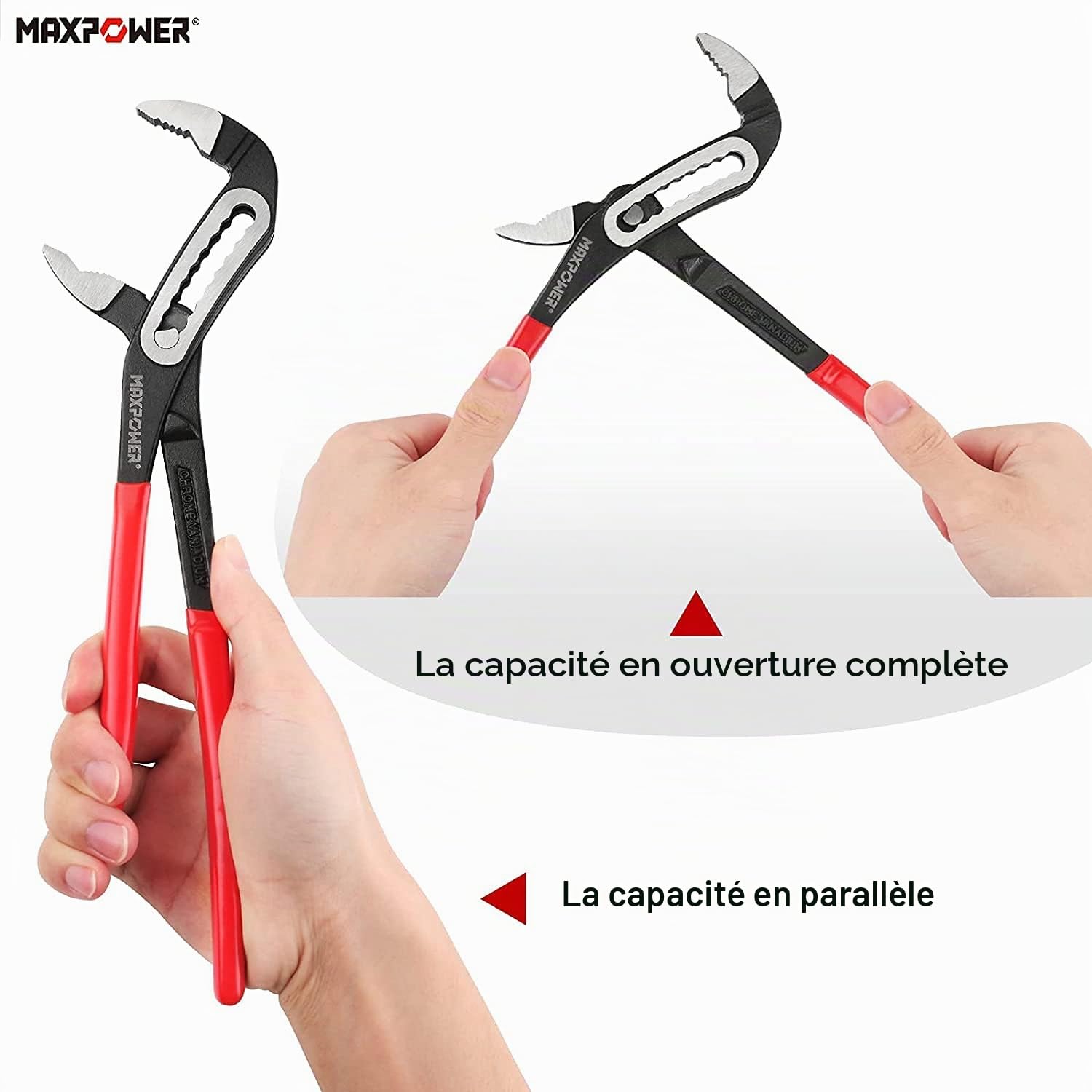 MaxPower Outils de plomberie pince multiprise jeu de 3 180-300 mm