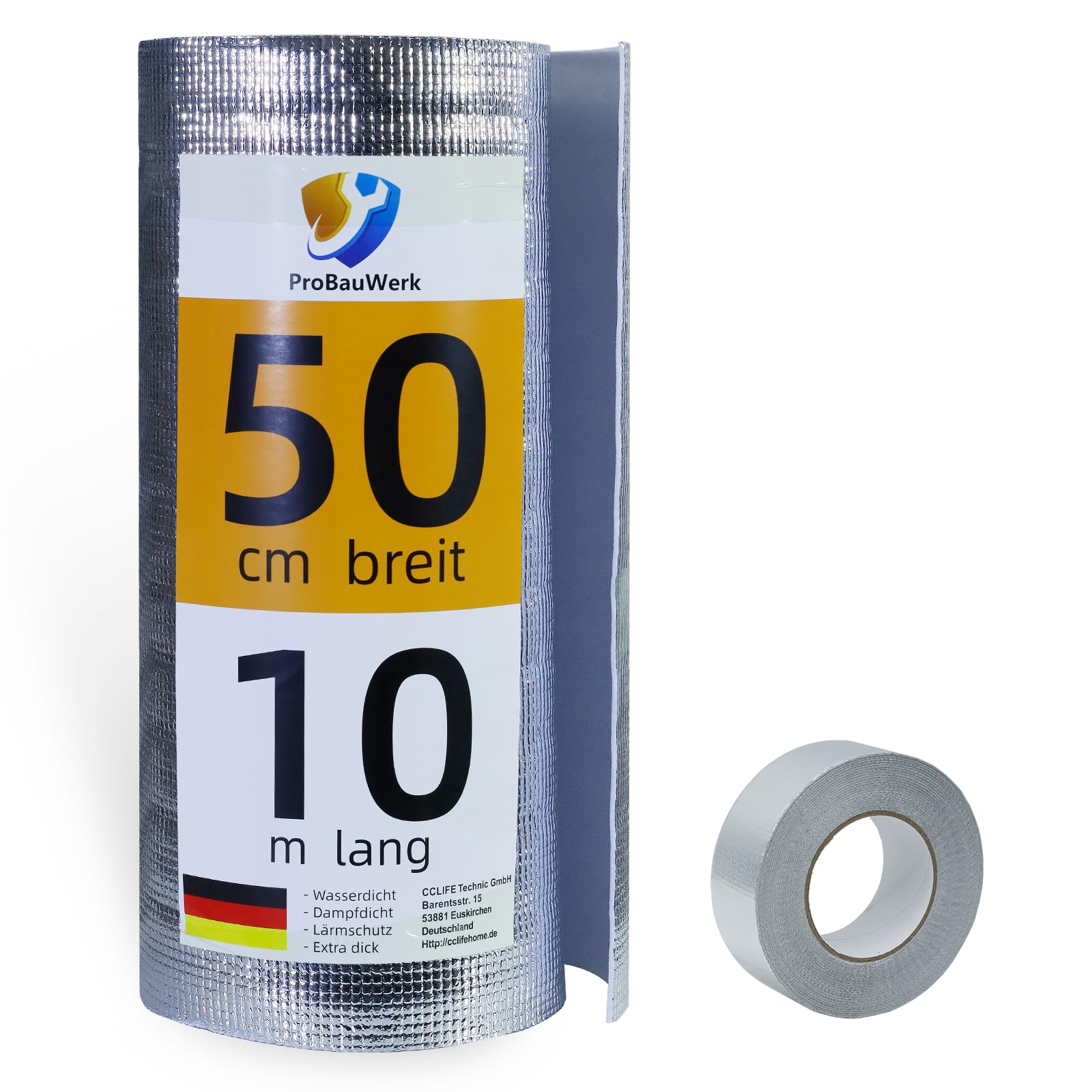 CCLIFE DIY Tools isolant thermique alu 0.5x10m 5m² 3-4mm