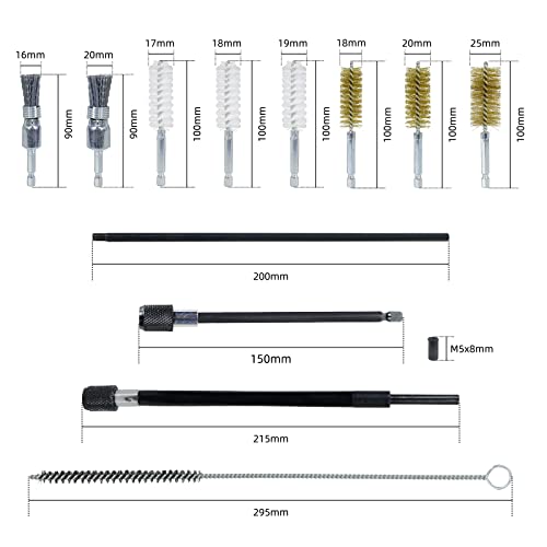 CCLIFE Kit nettoyage siège injecteur diesel 19 pièces brosses
