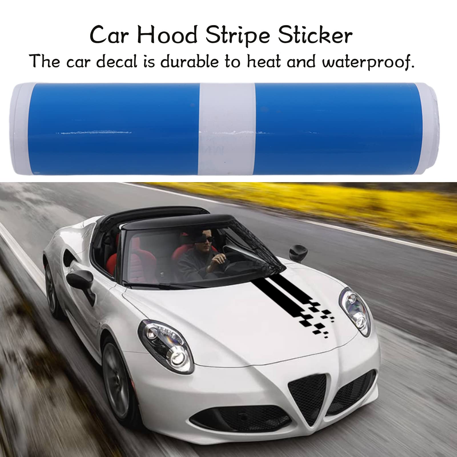 OUKENS Modification automobile sticker capot bleu 90x9cm lot 2