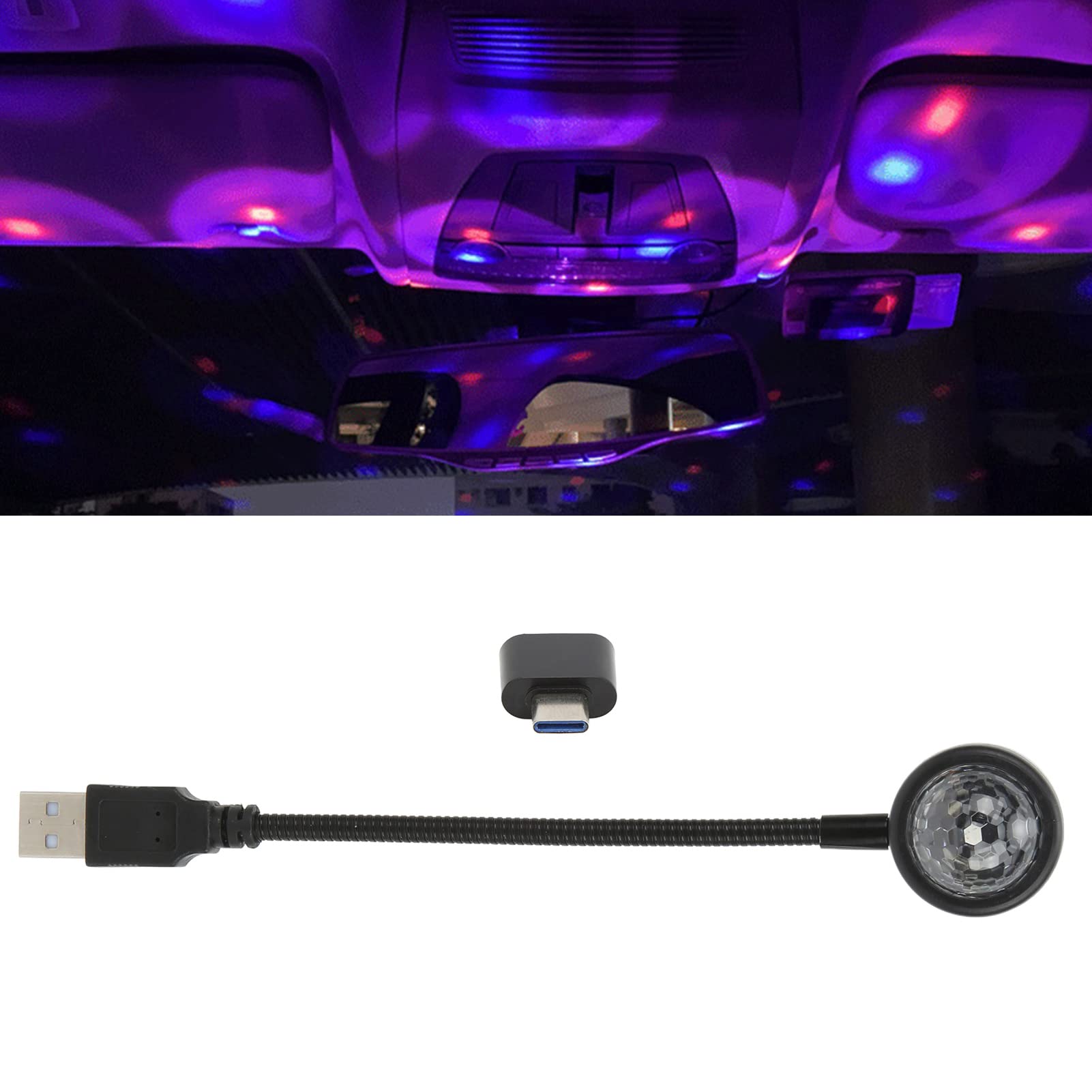 OUKENS M9 Projecteur ciel étoilé USB voiture 360° RGB