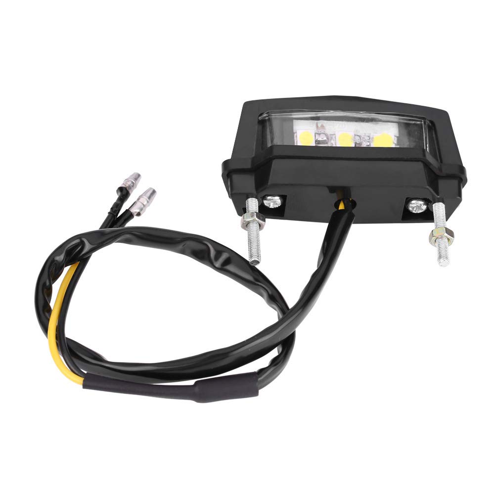 OUKENS Feu Arrière LED Moto 12V Boîtier Noir Lumière Blanche
