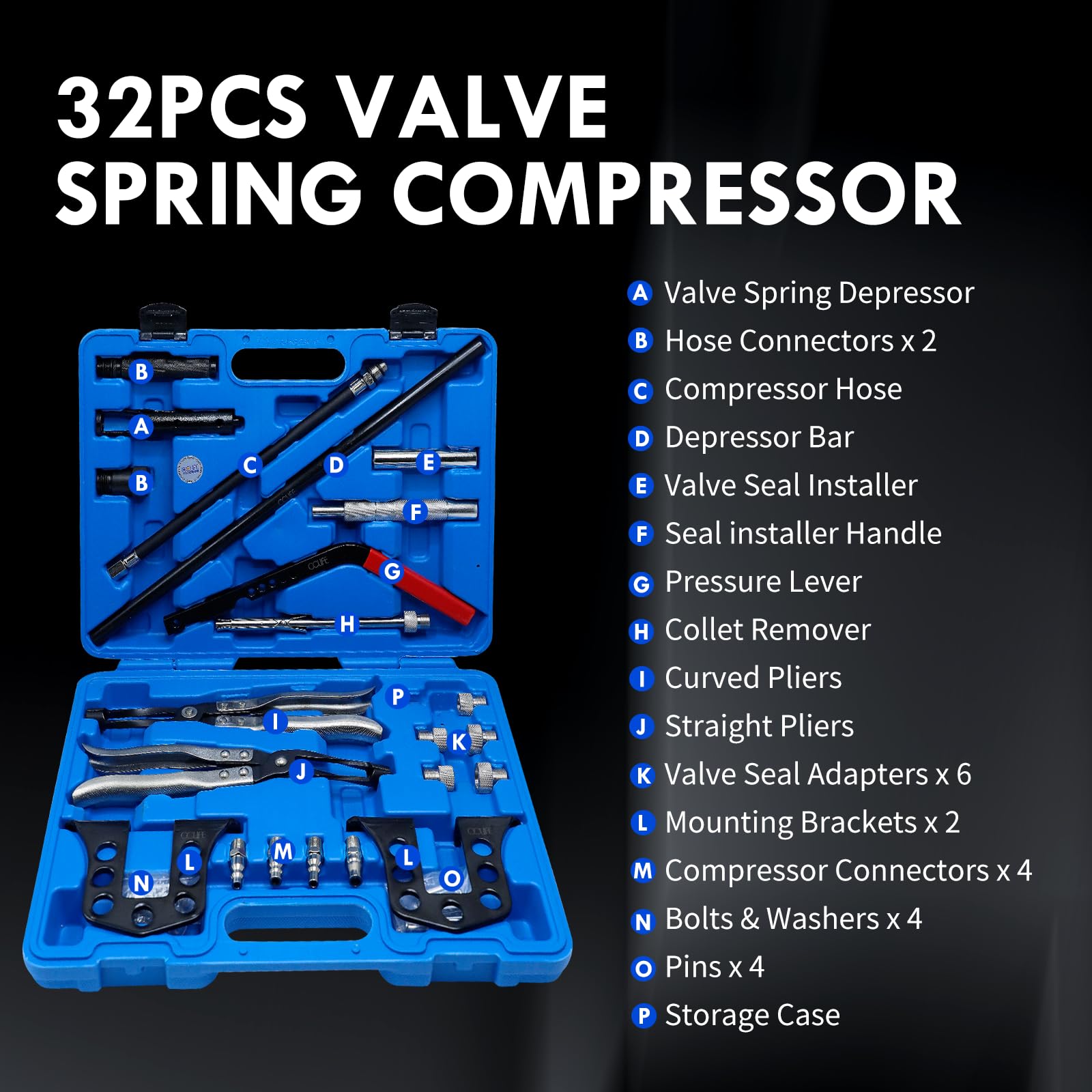 CCLife Spring Compressor compresseur ressort soupape universel 25 pcs