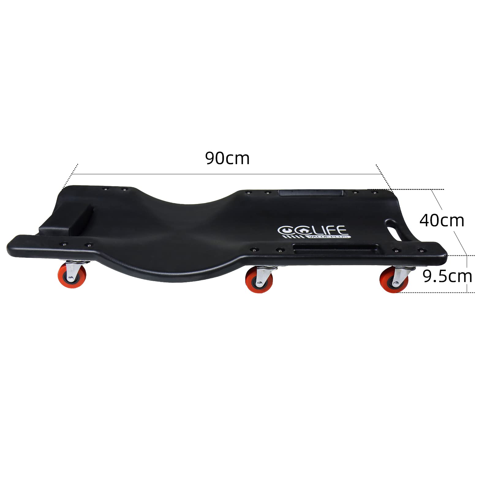 CCLIFE DIY Tools Chariot de visite 6 roues 900x450 mm 180 kg