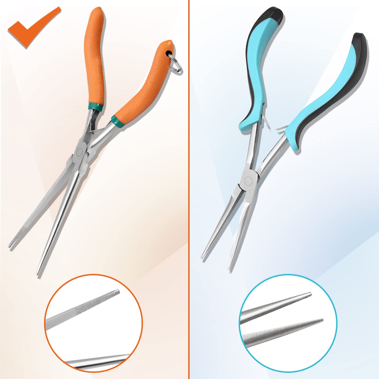 LEONTOOL Pinces pince à bec fin pointe aiguë 17,8 cm