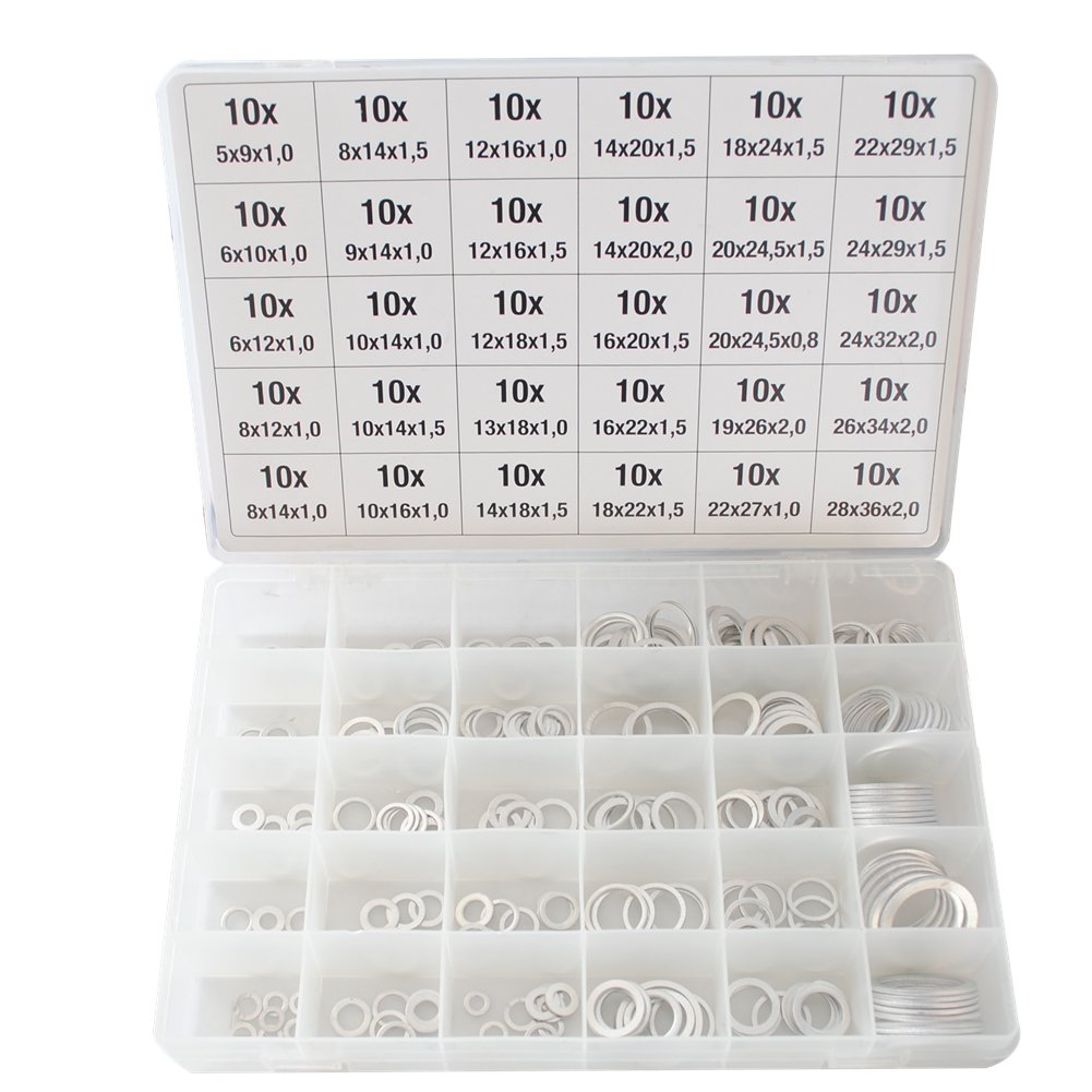 CCLIFE coffret 300 rondelles alu étanchéité vidange