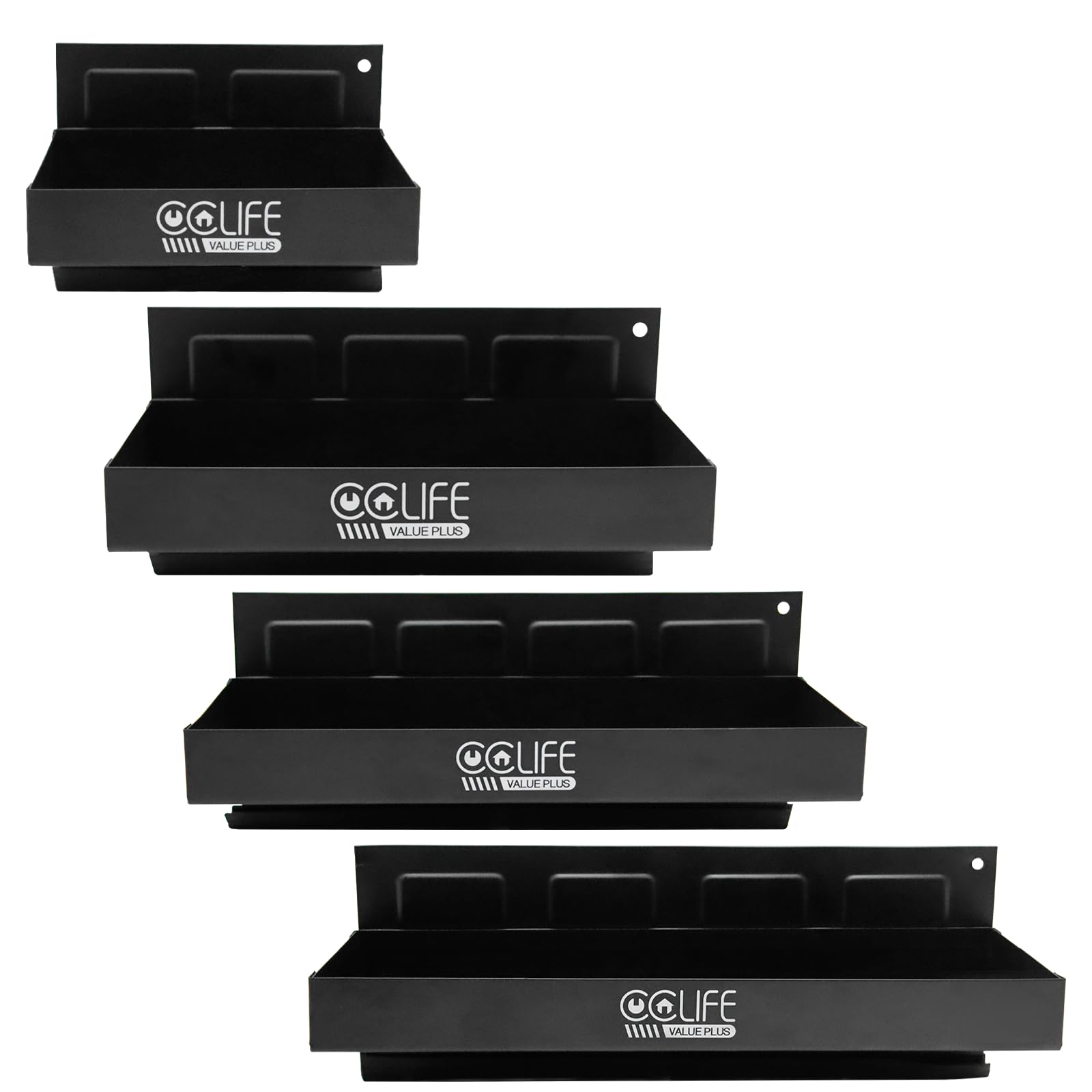 CCLIFE DIY Tools étagère magnétique lot de 4 atelier 150-310 mm