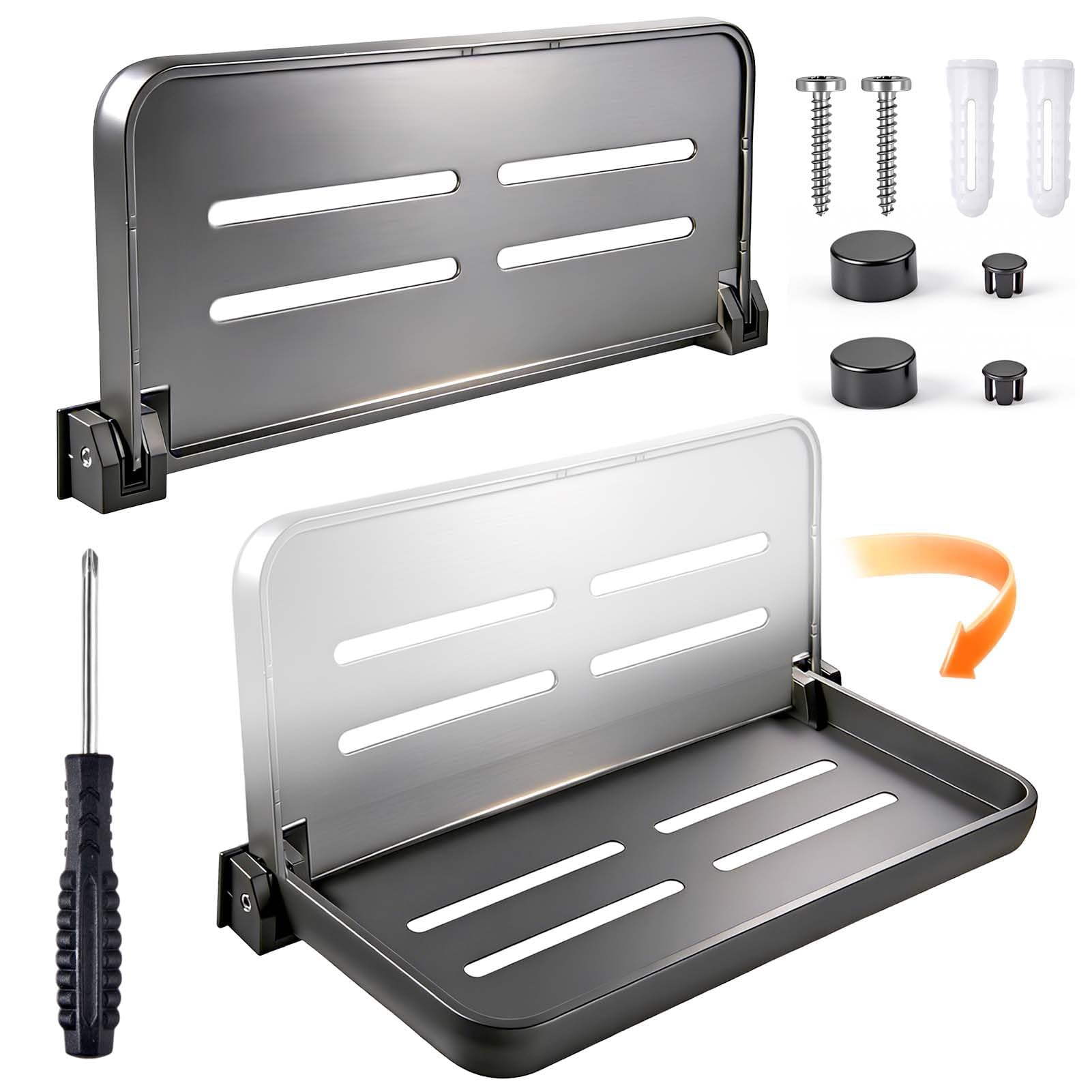 LEONTOOL Étagère murale pliante alu camping-car