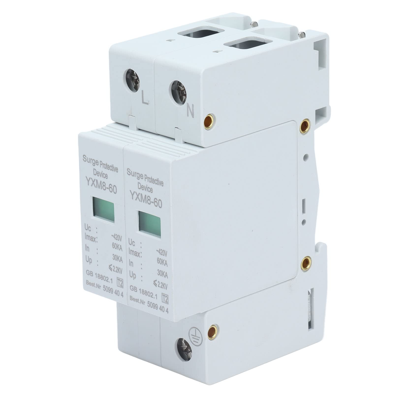 Jadeshay Installation Électrique Parafoudre 2P 60kA YXM8-60