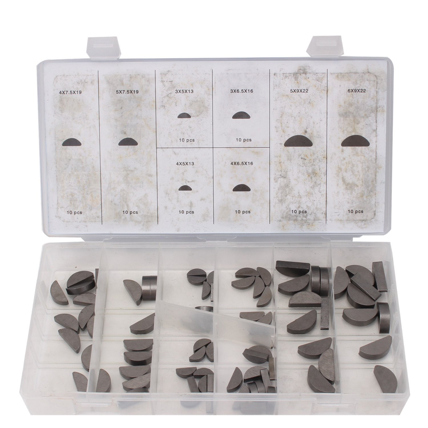 CCLIFE DIY Tools Coffret Cales Ressort 60 Pièces Demi-Lune