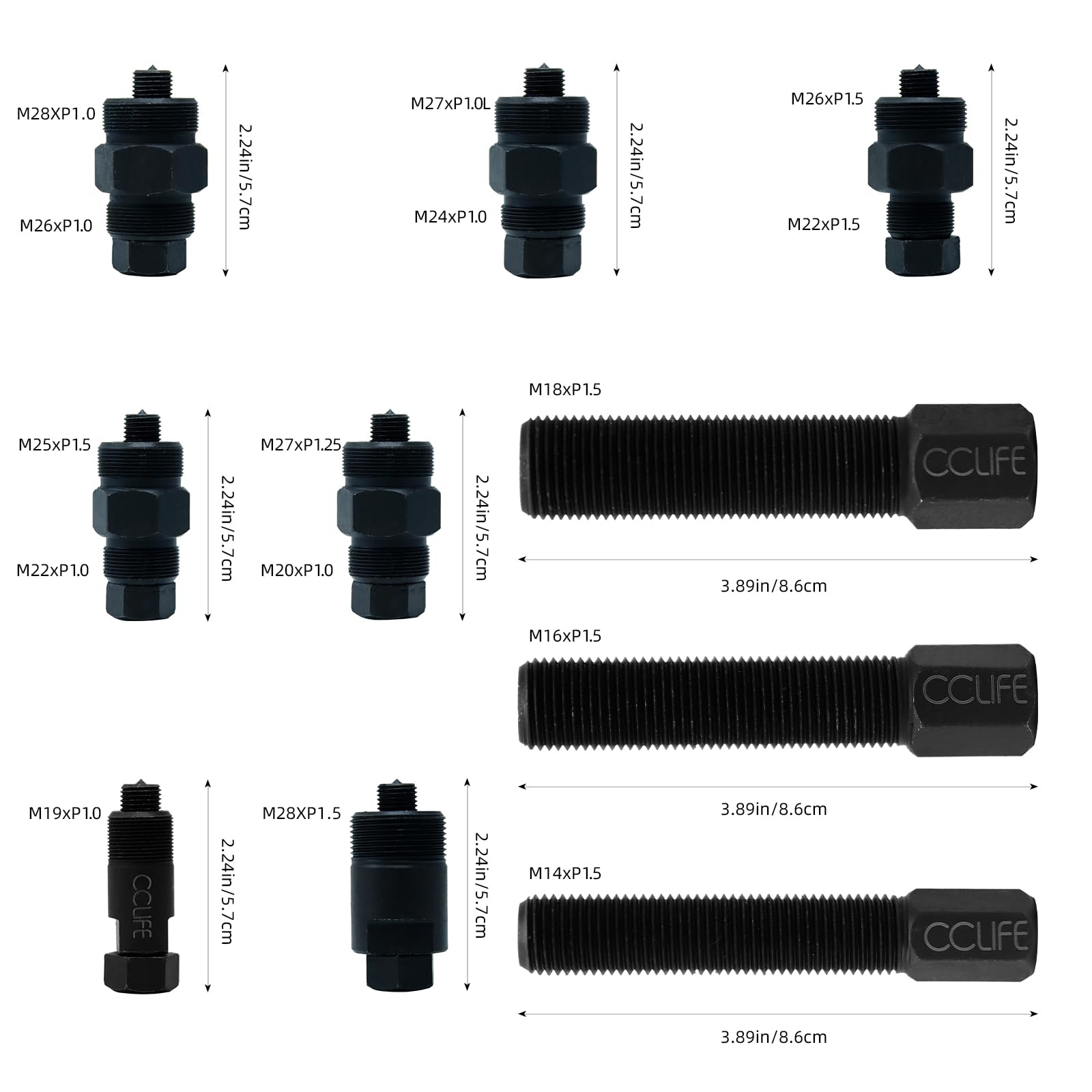CCLife Puller Set extracteur volant 10 pièces acier moto scooter