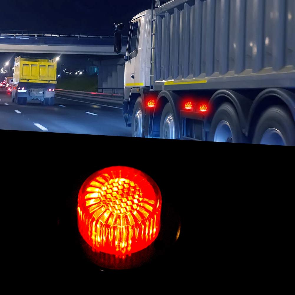 OUKENS Électronique automobile feu gabarit LED rond 24V rouge 3W