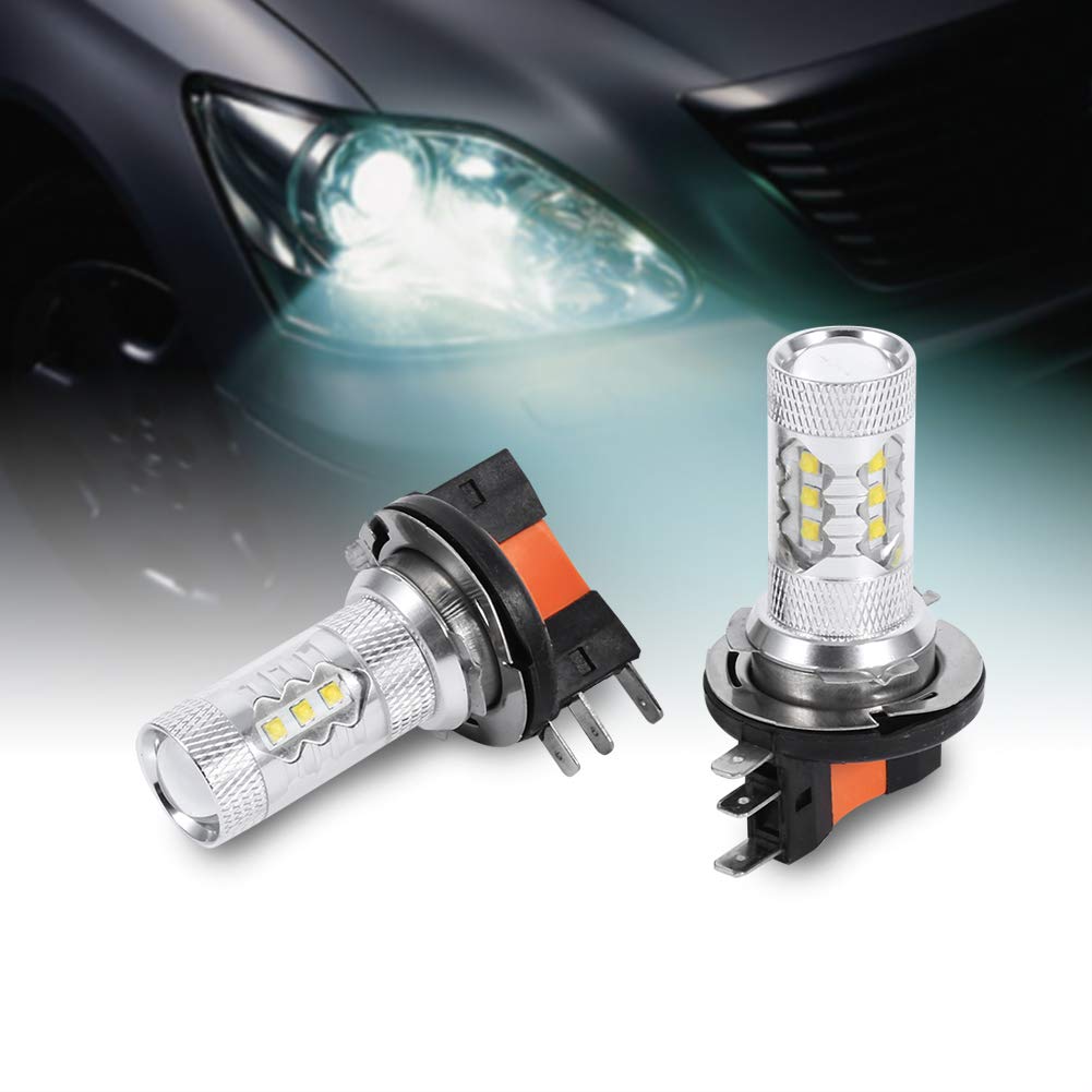 OUKENS H15 Ampoule LED 80W blanc lot de 2