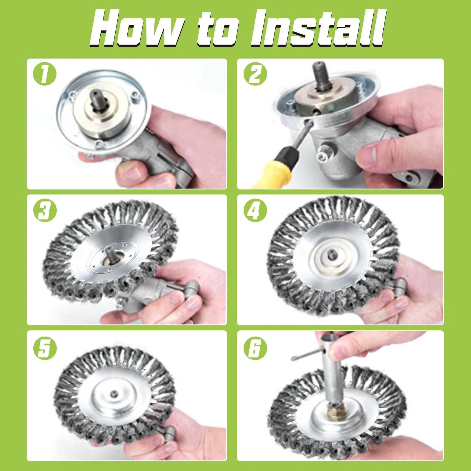 LEONTOOL 10 Pouces Tête Débroussailleuse Fil Acier Universelle