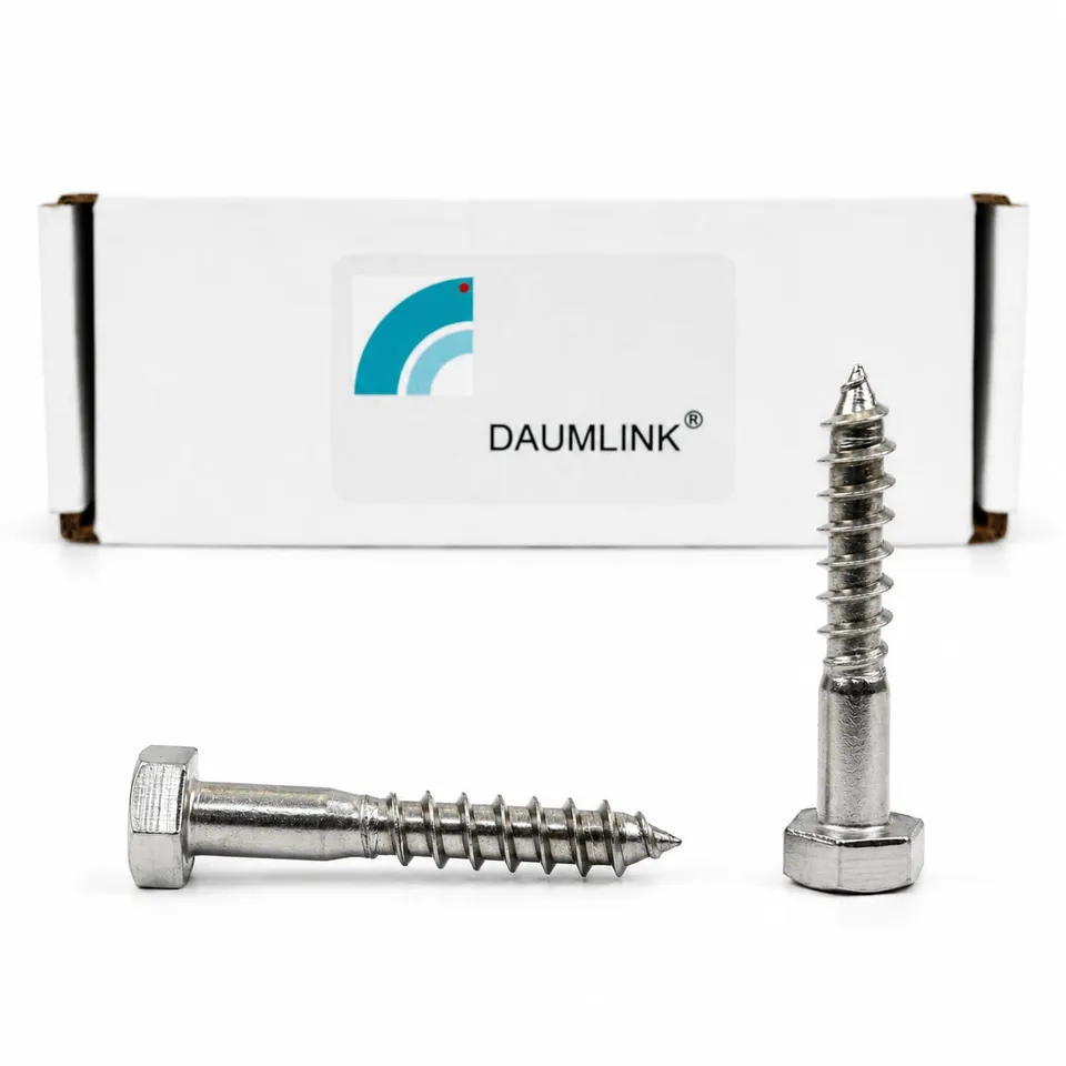 DAUMLINK Vis tirefond M8x50 inox A2 lot 25 bois
