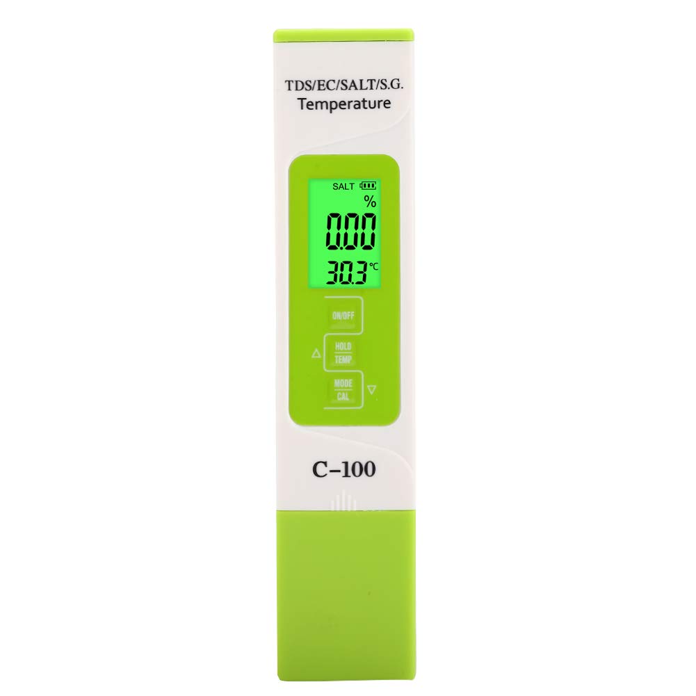 OUKENS C-100 testeur eau 5 en 1 salinité TDS EC