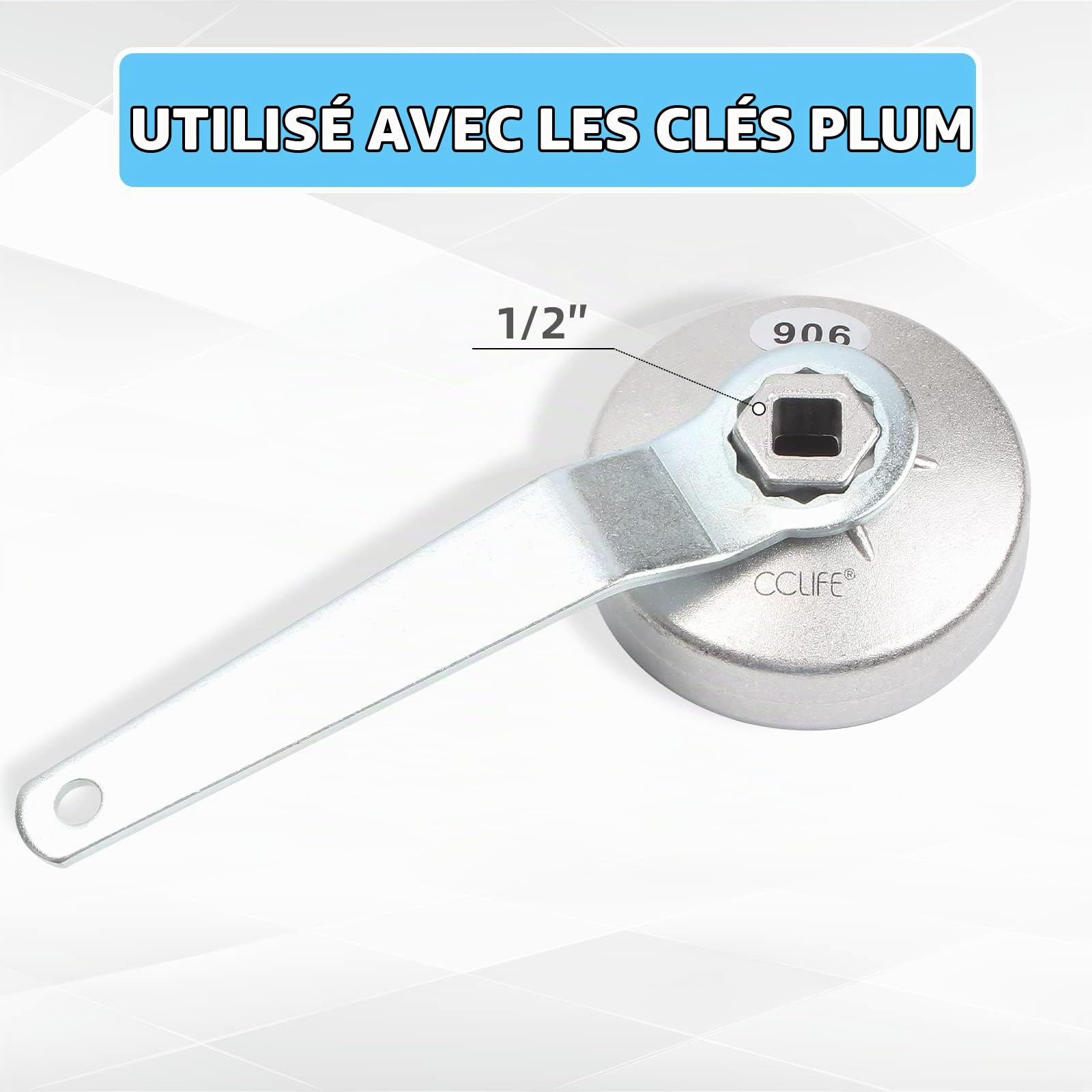 CCLIFE Oil Tools Cloche Filtre à Huile 15 Pcs Alu