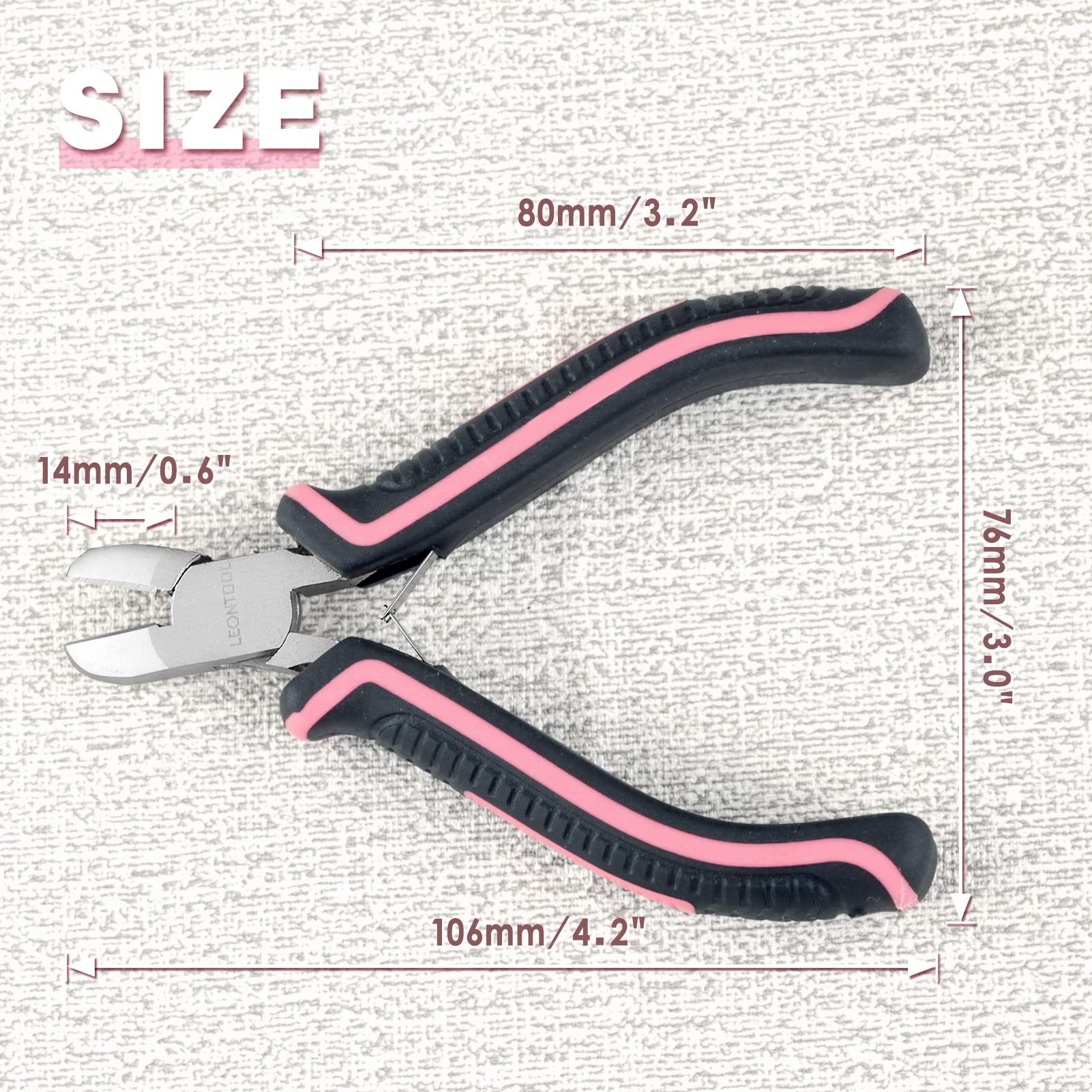 LEONTOOL Pinces pince coupante diagonale 10,2 cm rose bijoux