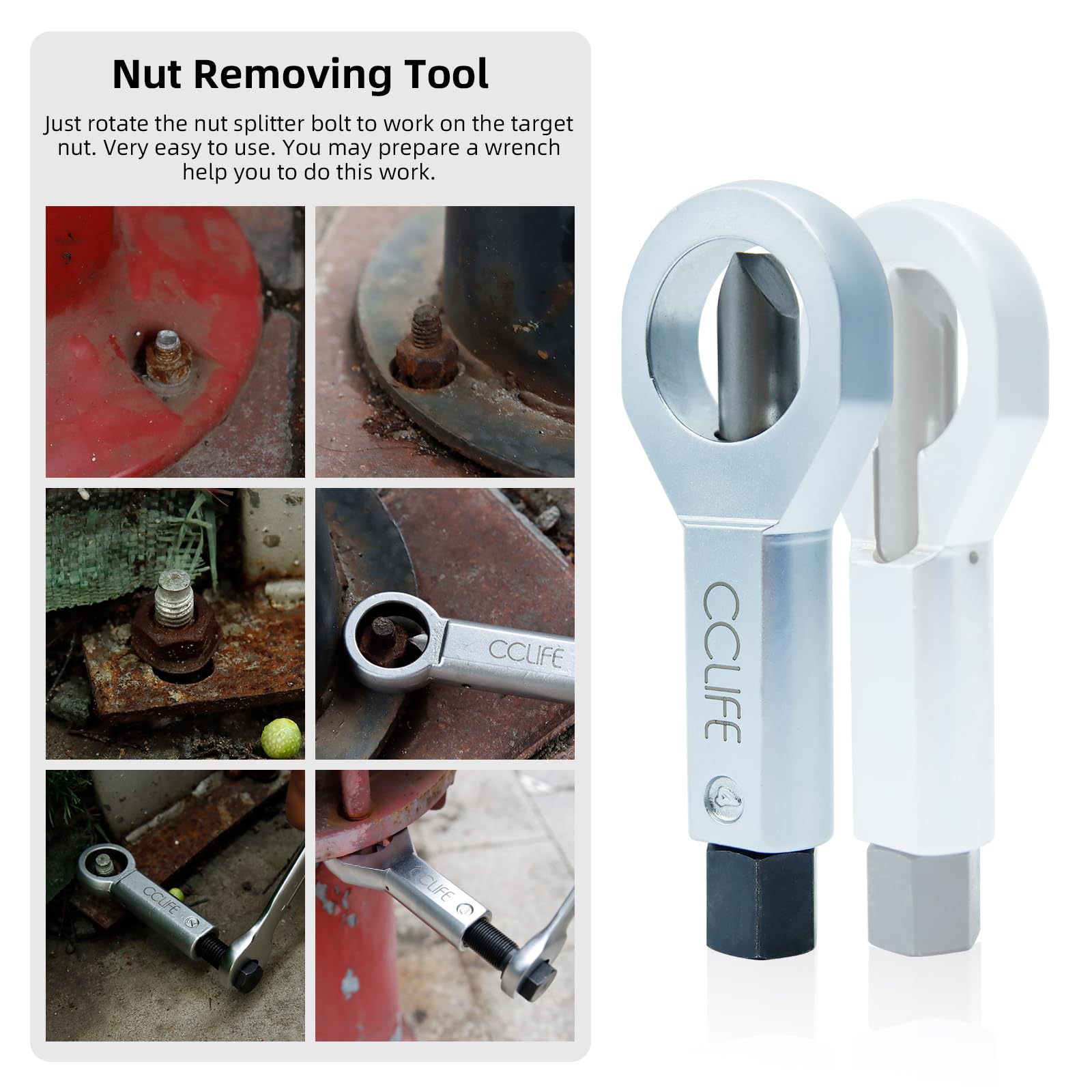 CCLIFE Locking Wheel Nut Removal Tools casse-écrou 22-27mm acier