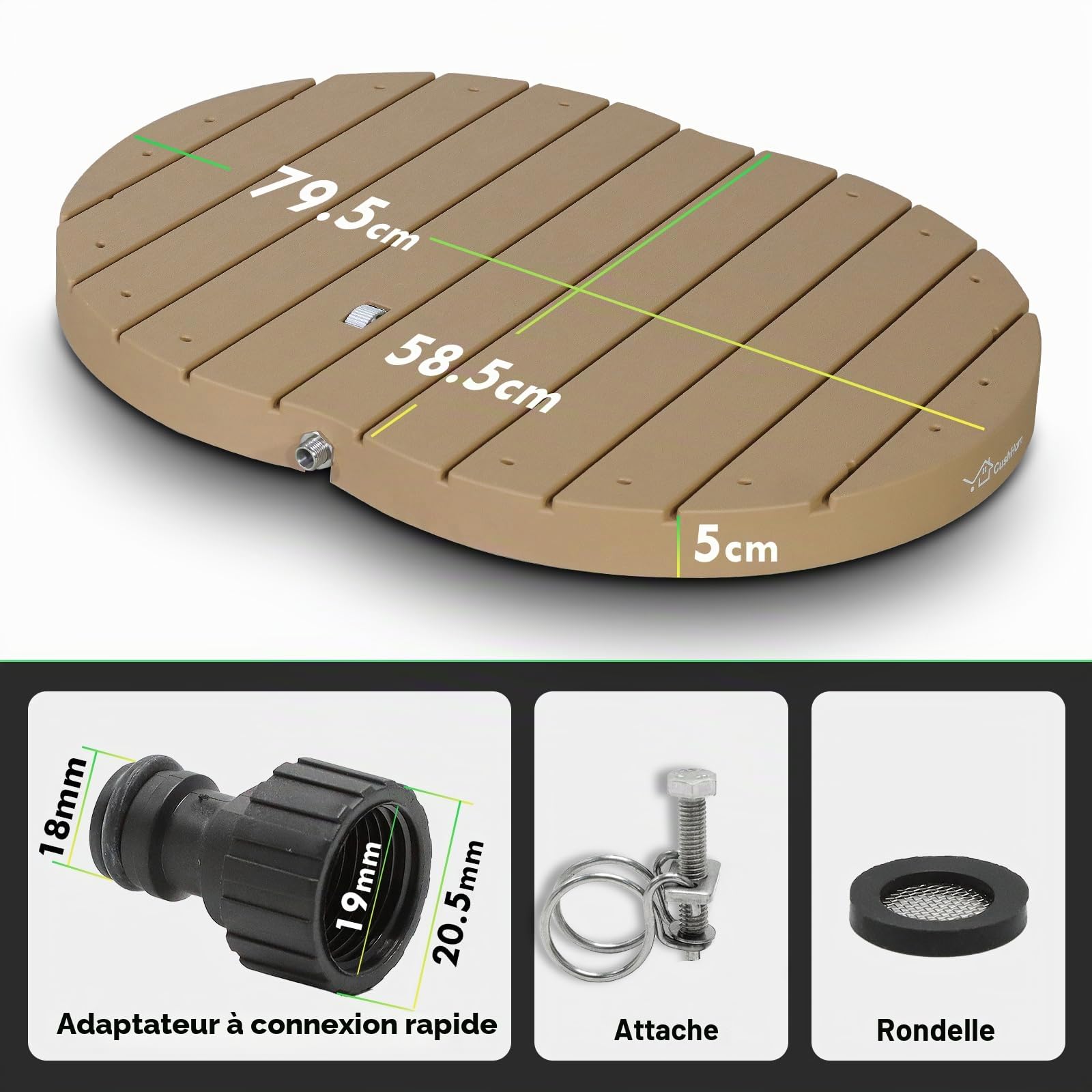 CCLIFE DIY Tools Douche Jardin Extérieure Bois Jet 4m
