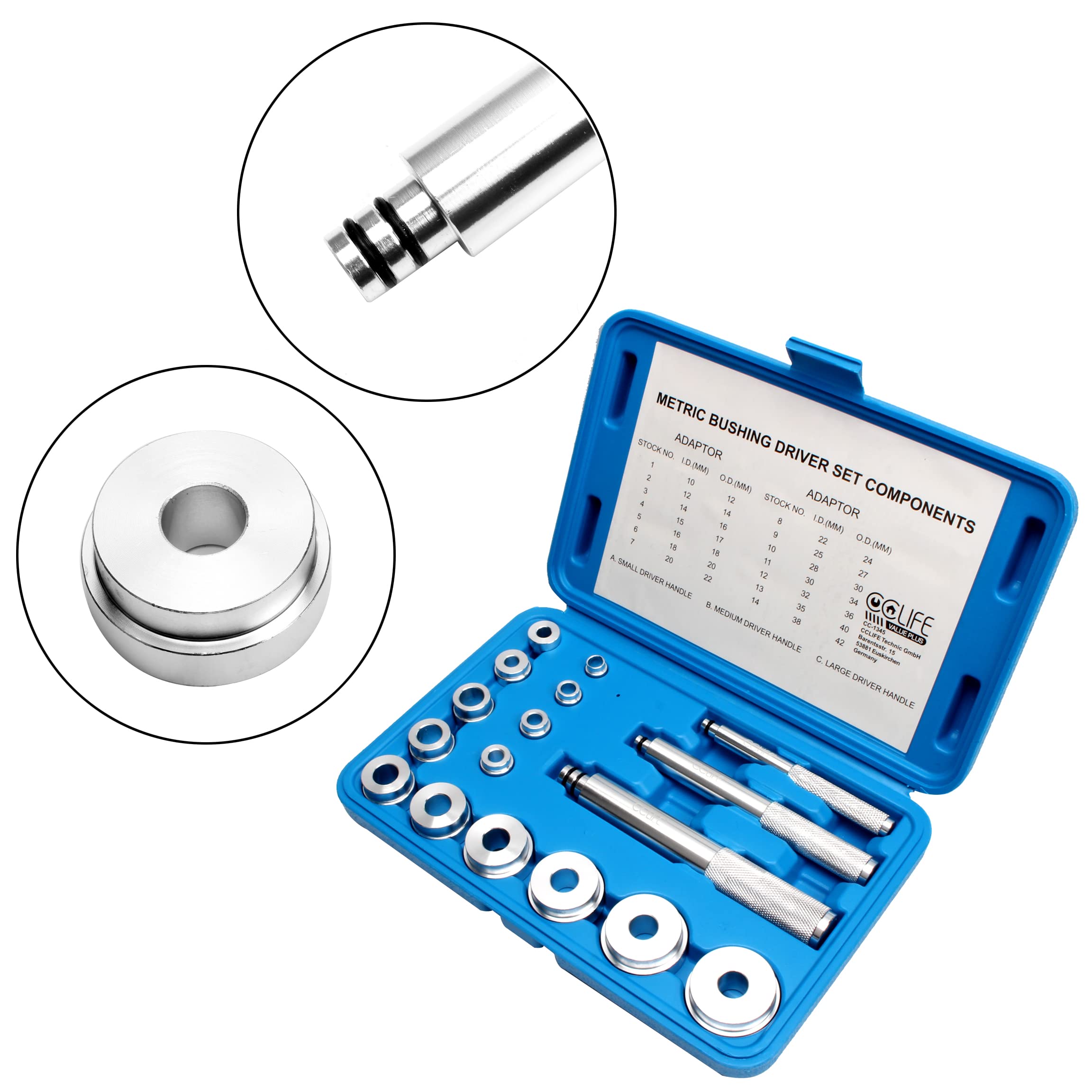 CCLife Puller Set extracteur roulement 17 pièces alu