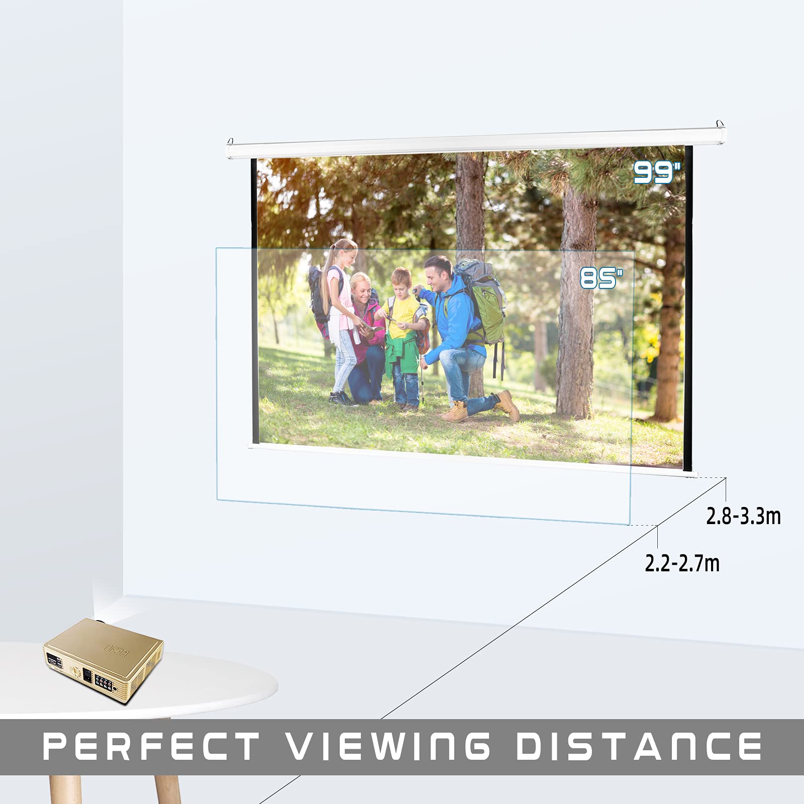 CCLIFE DIY Tools écran projection 85" 152x152cm manuel