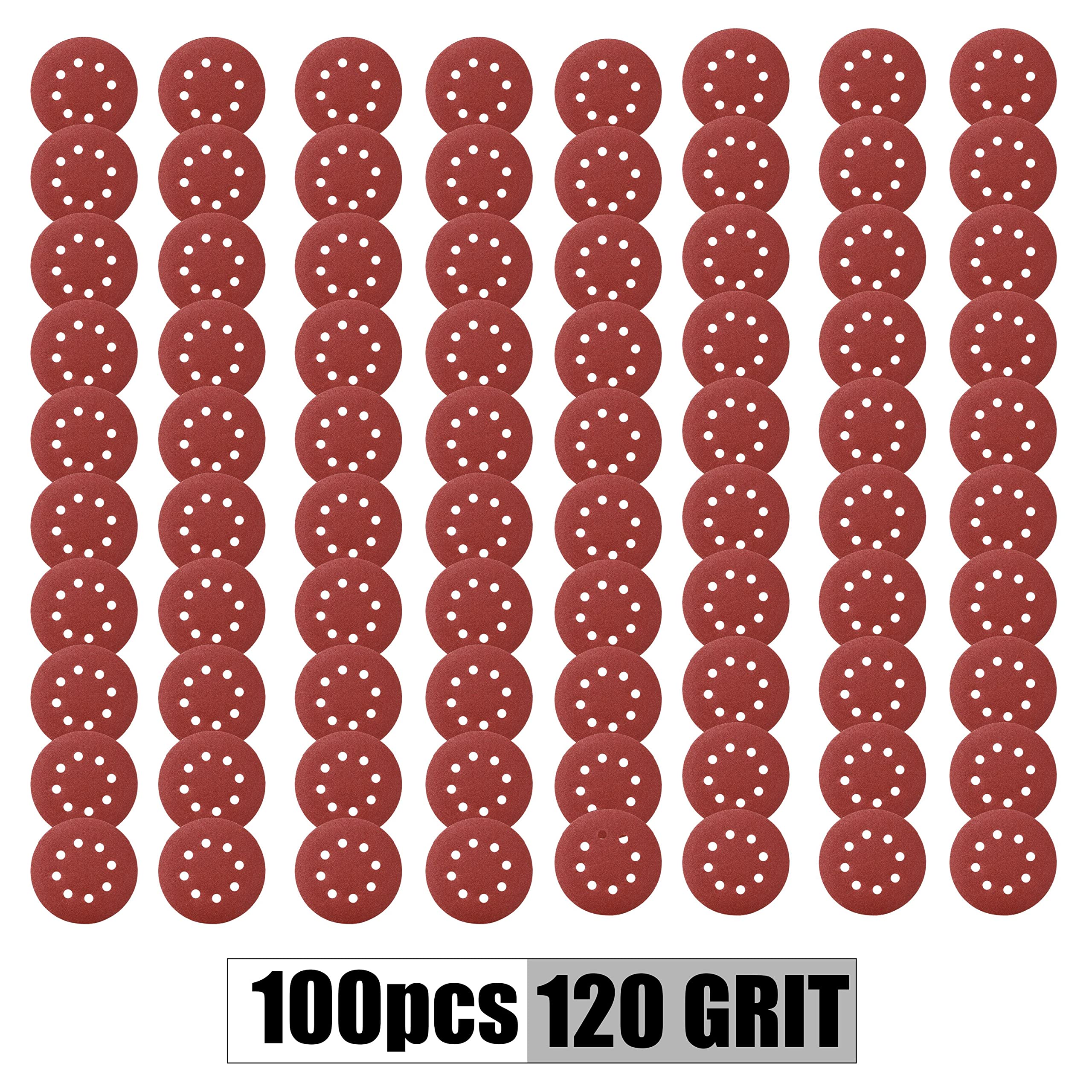 CCLIFE DIY Tools disque abrasif 125mm grain 120 lot 100