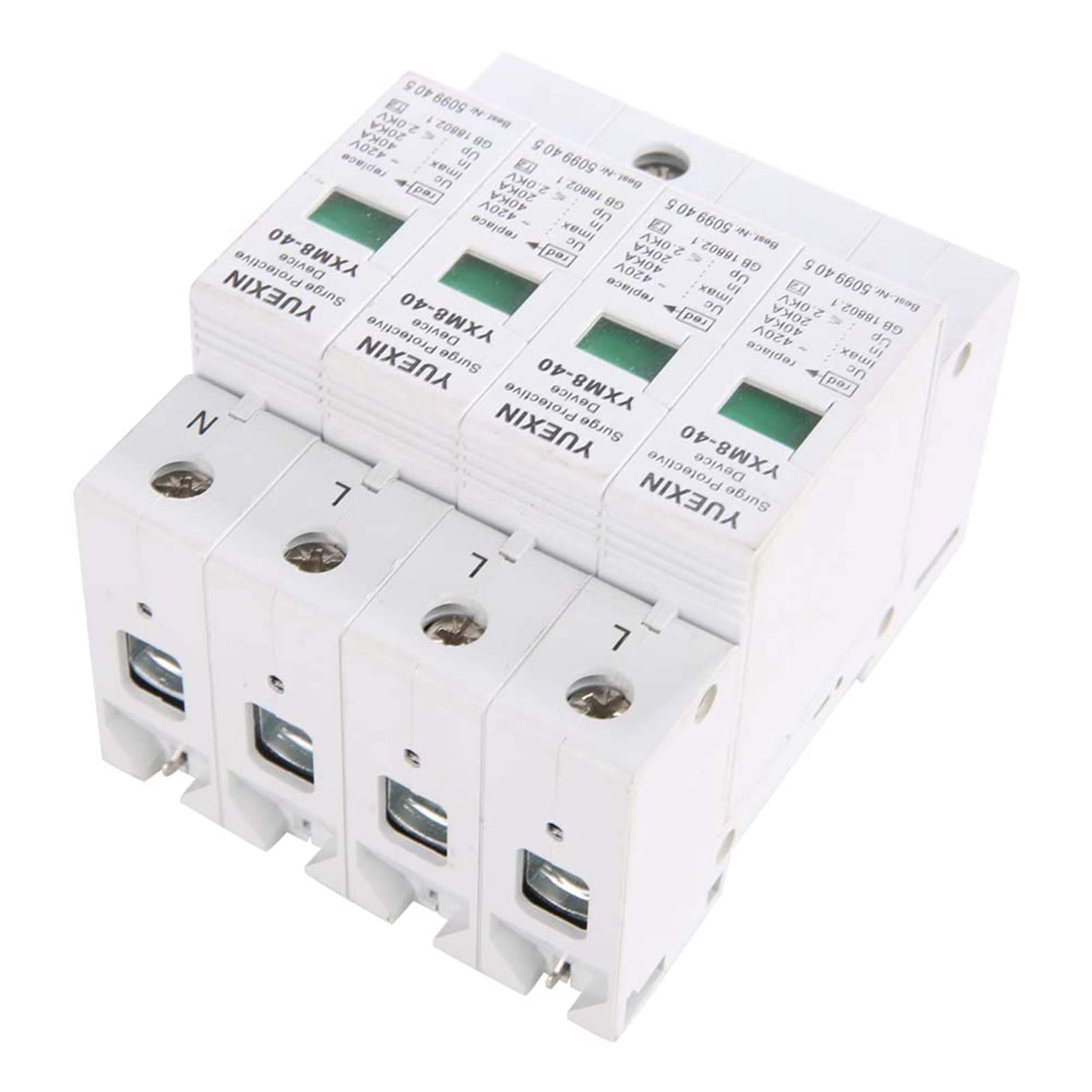 Jadeshay Installation Électrique Parafoudre 4P 40kA Rail DIN