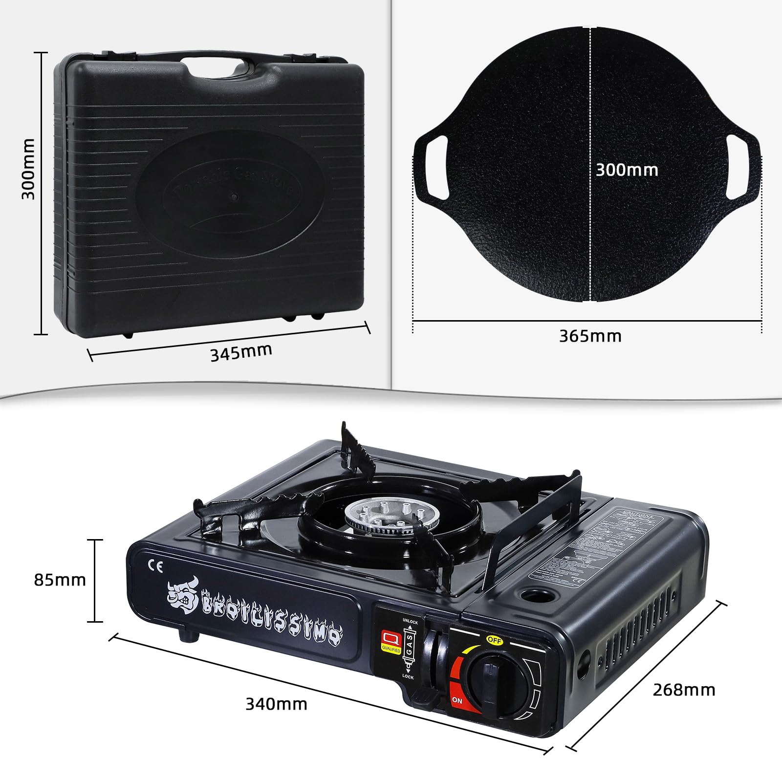 CCLIFE DIY Tools réchaud gaz MSF-1a 2500W mallette