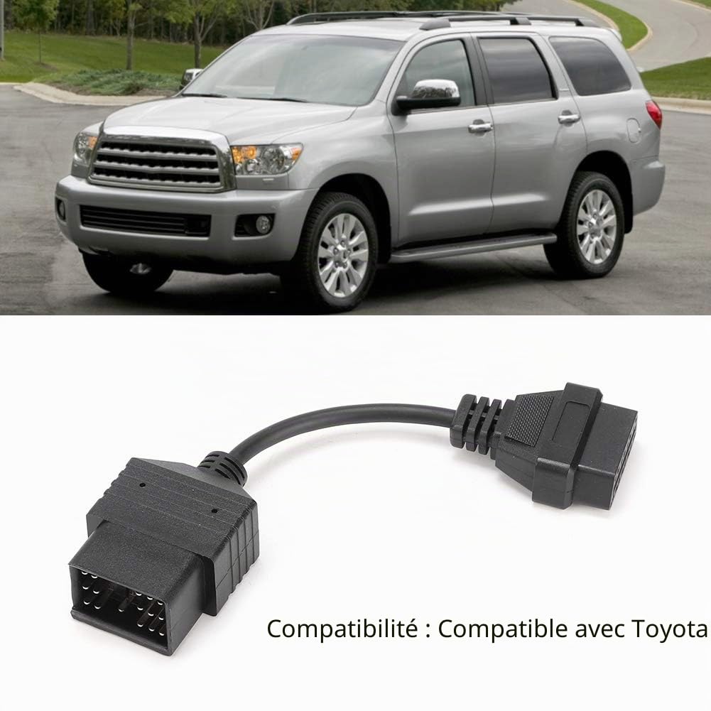OUKENS Adaptateur diagnostic OBD2 17 vers 16 Toyota